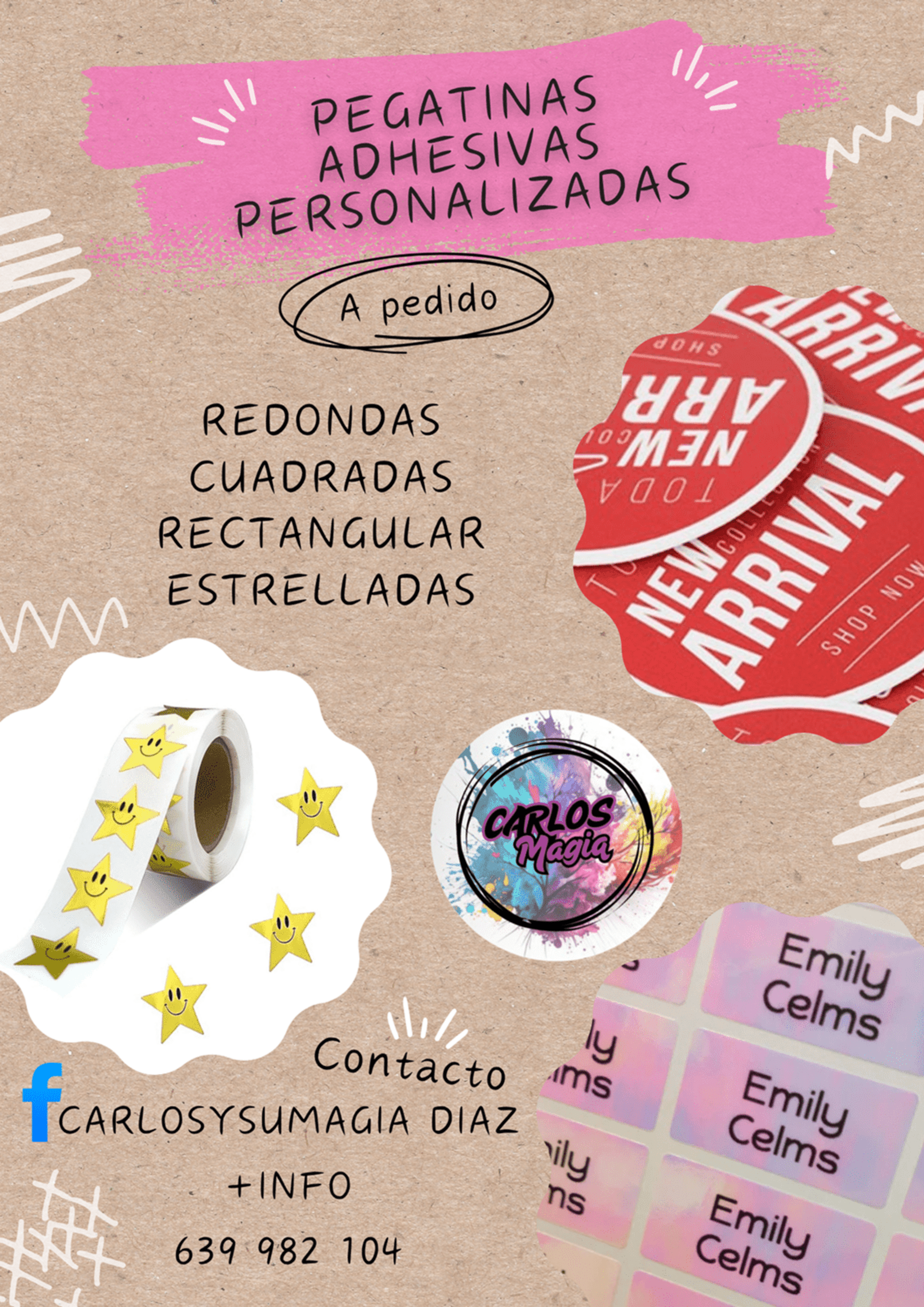 etiquetas personalizadas pegatinas adhesivas - 1