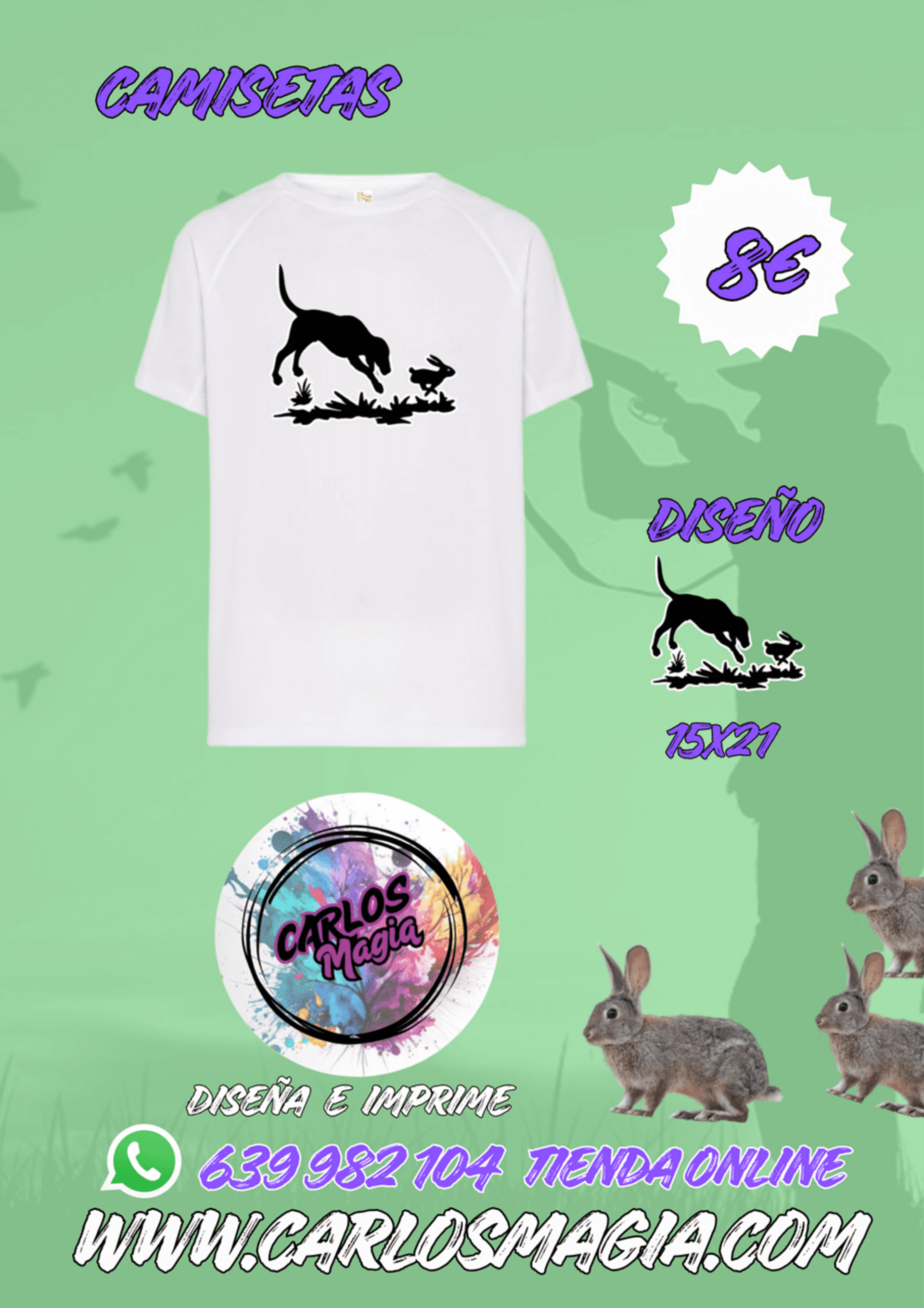 Camiseta Poliéster Varias.  (Diseño 15x21) - 4