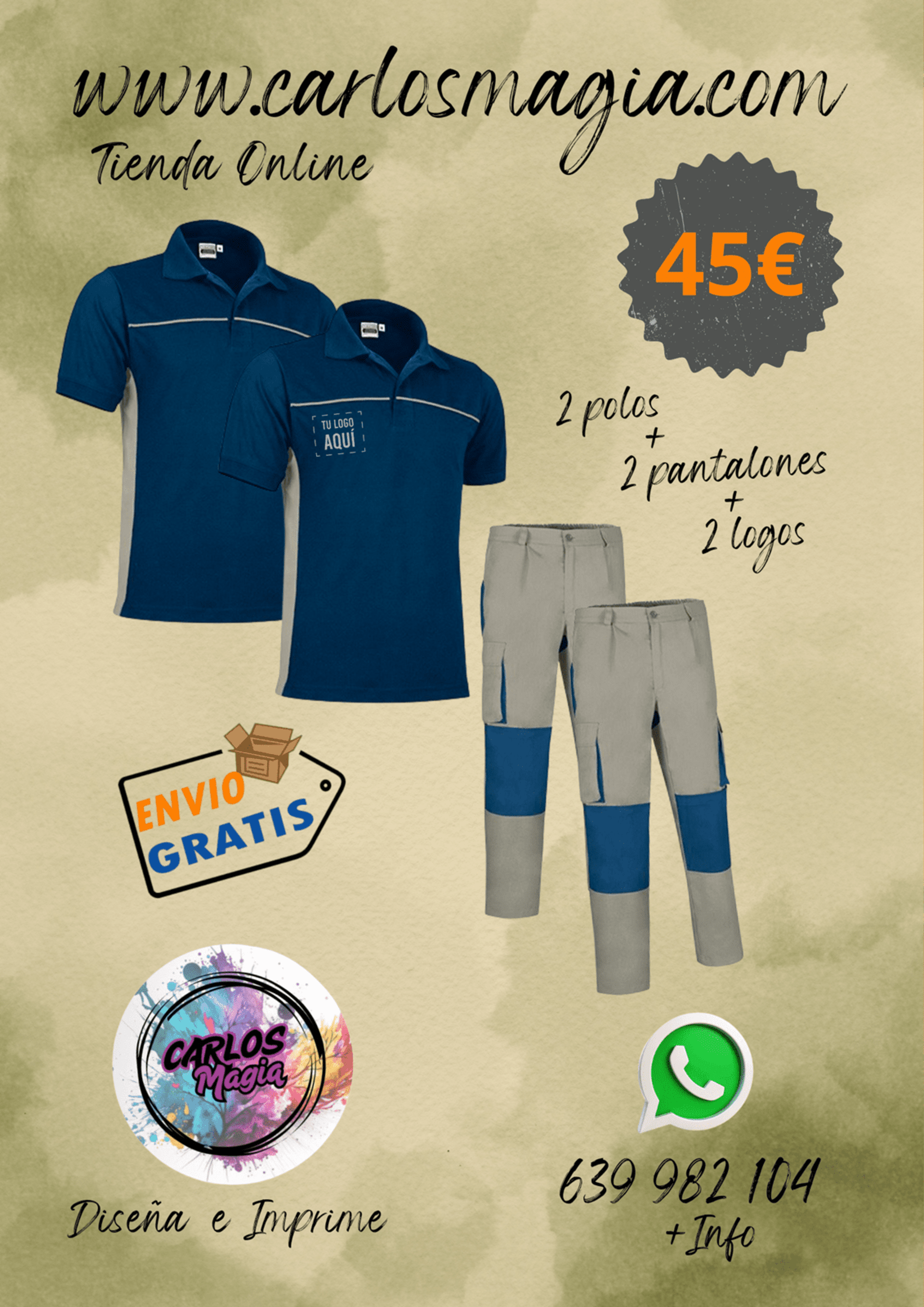 uniformes ropa de trabajo para ellos A - 2