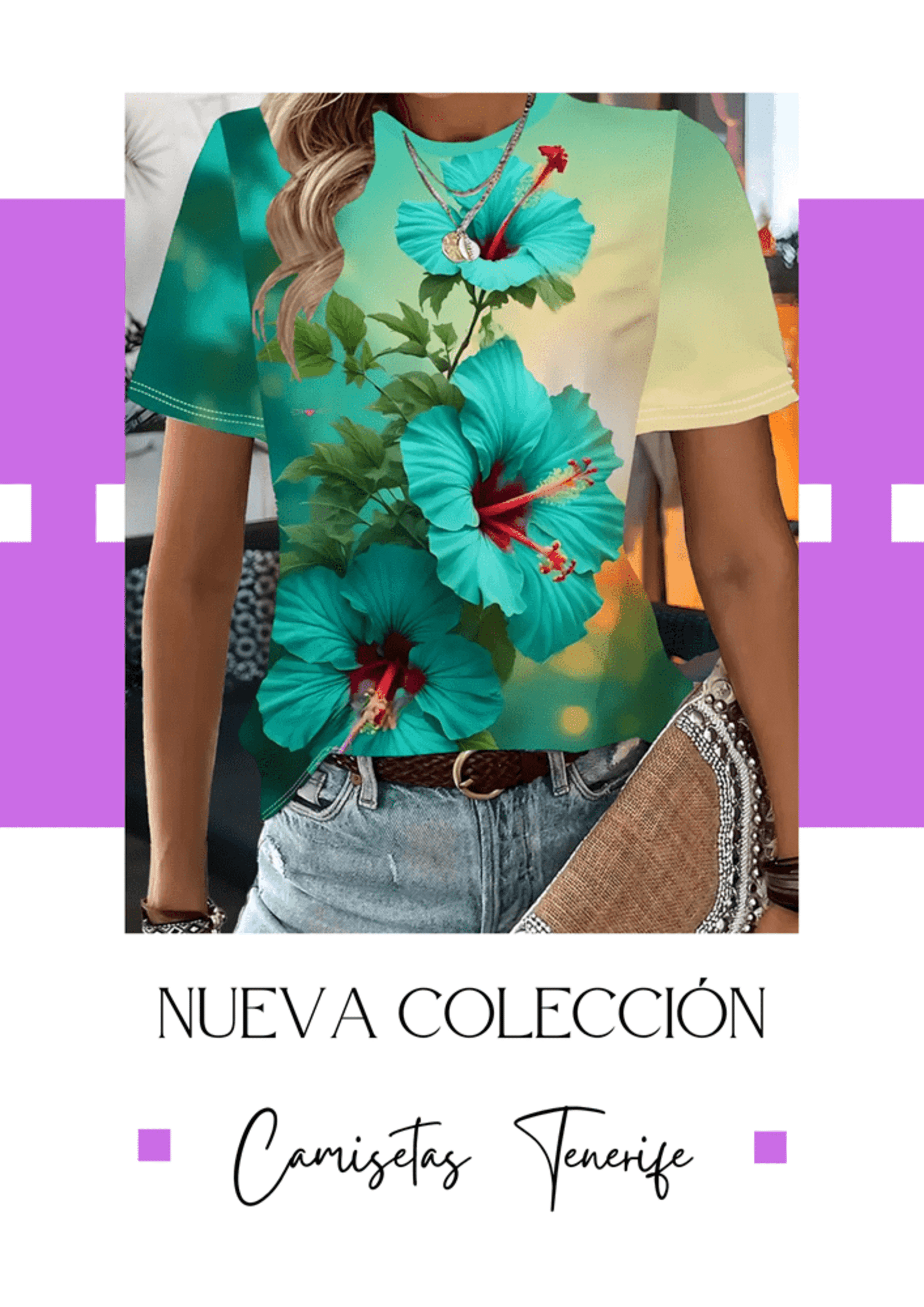 Camiseta Elegante Flor - 1