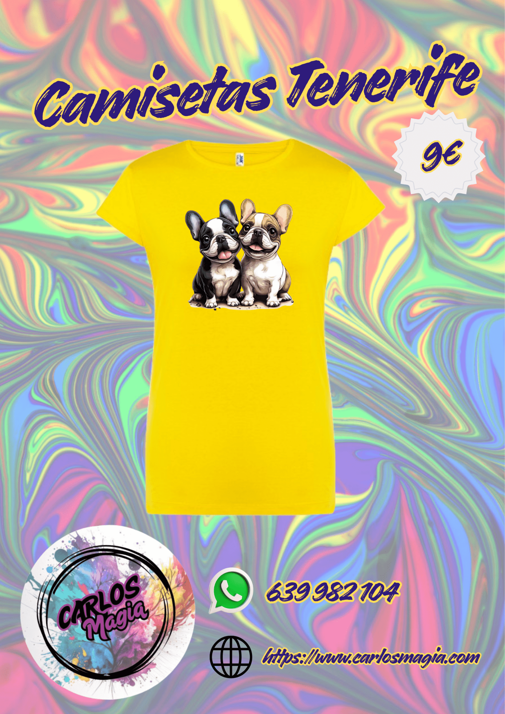 camiseta amarilla perros - 1
