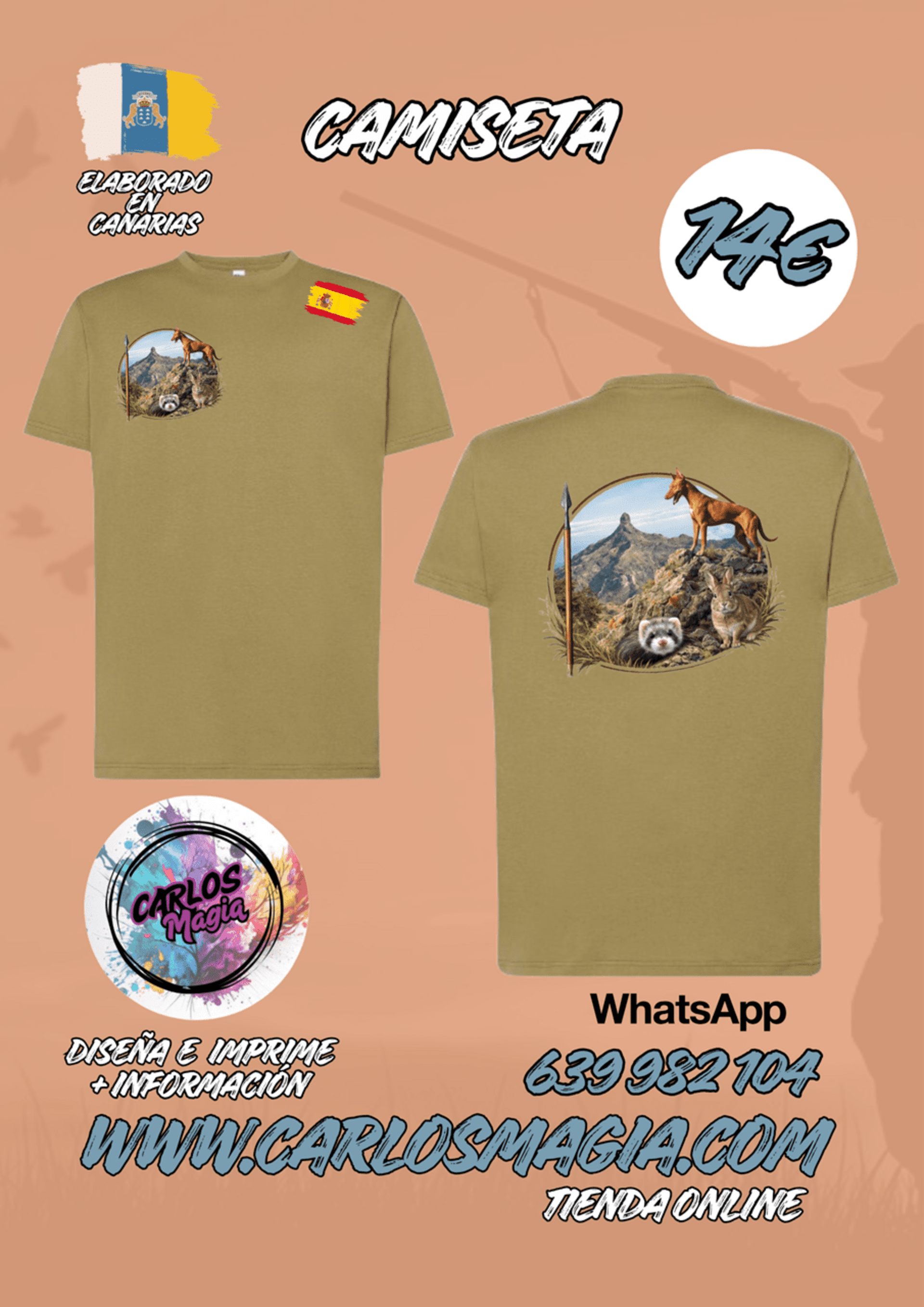 Camisetas Caza Algodón. - 9