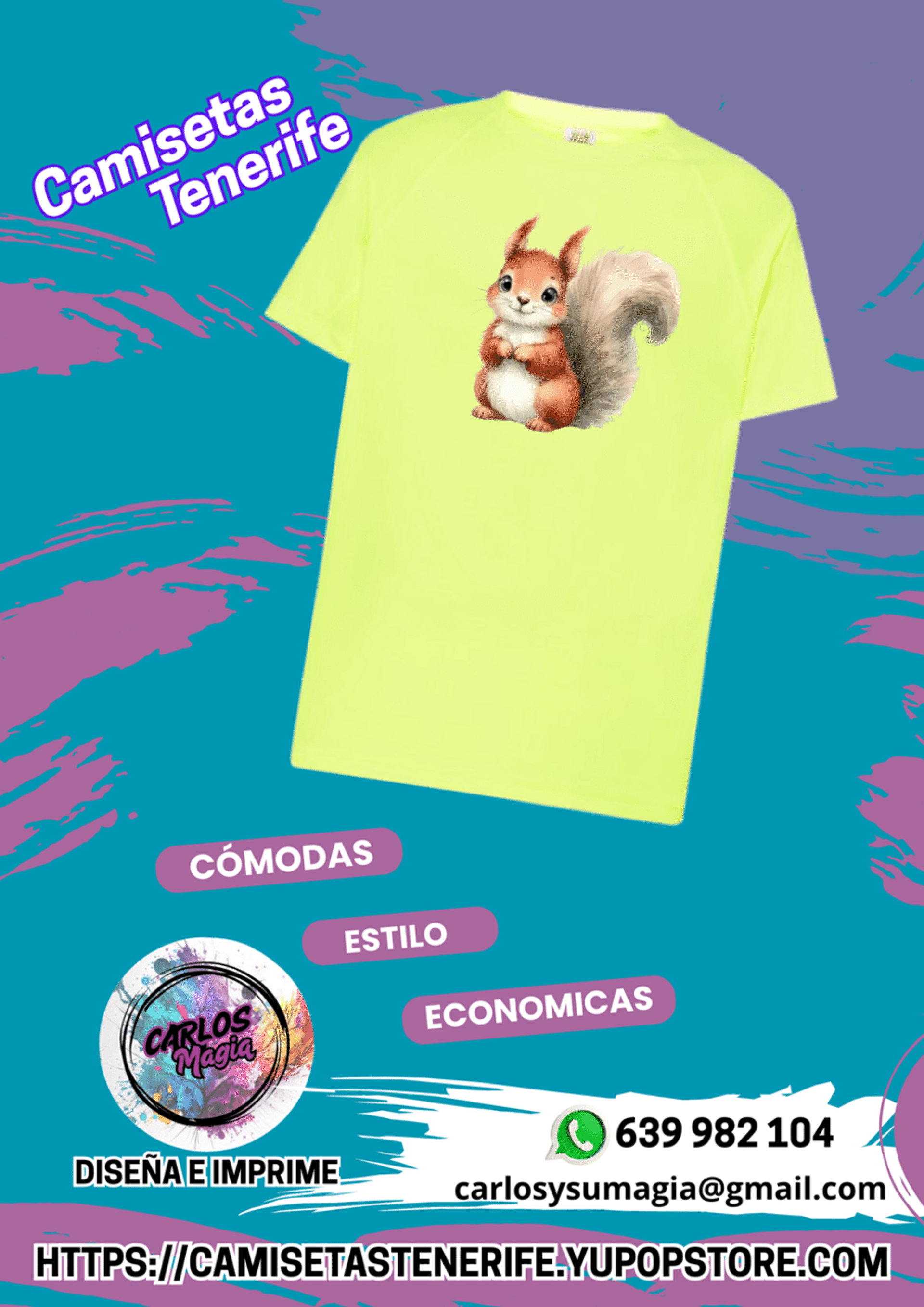 Camiseta Ardilla Imprenta Tenerife Online - 1