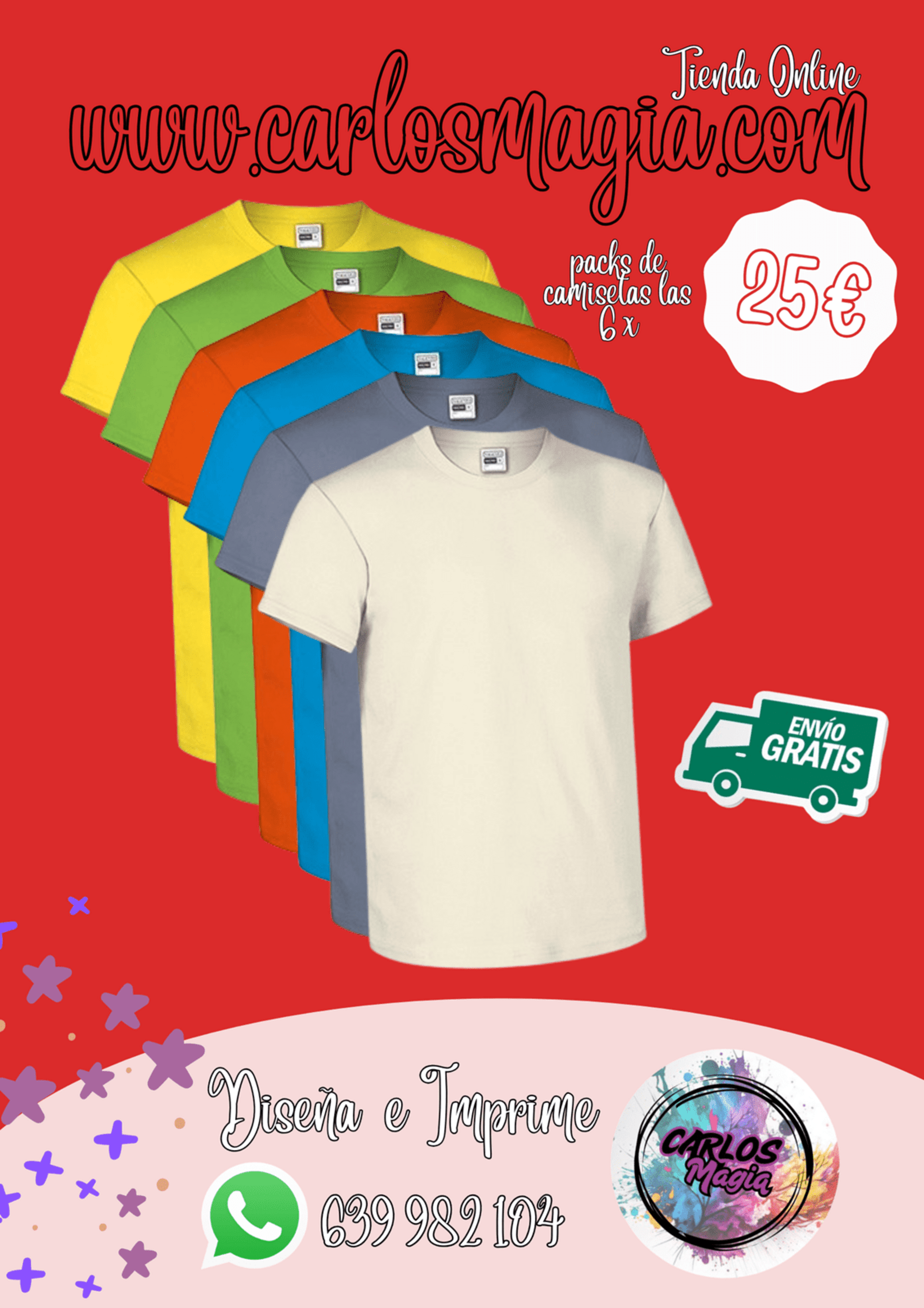 packs de camisetas colores - 1
