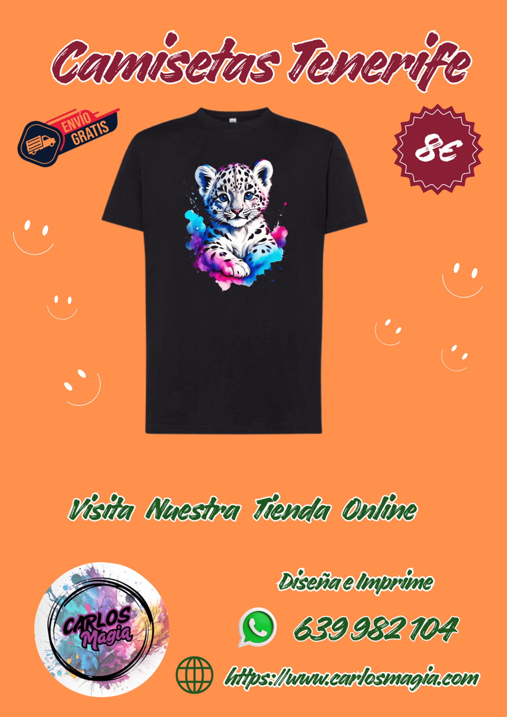 camiseta leopardo chiquito - 1