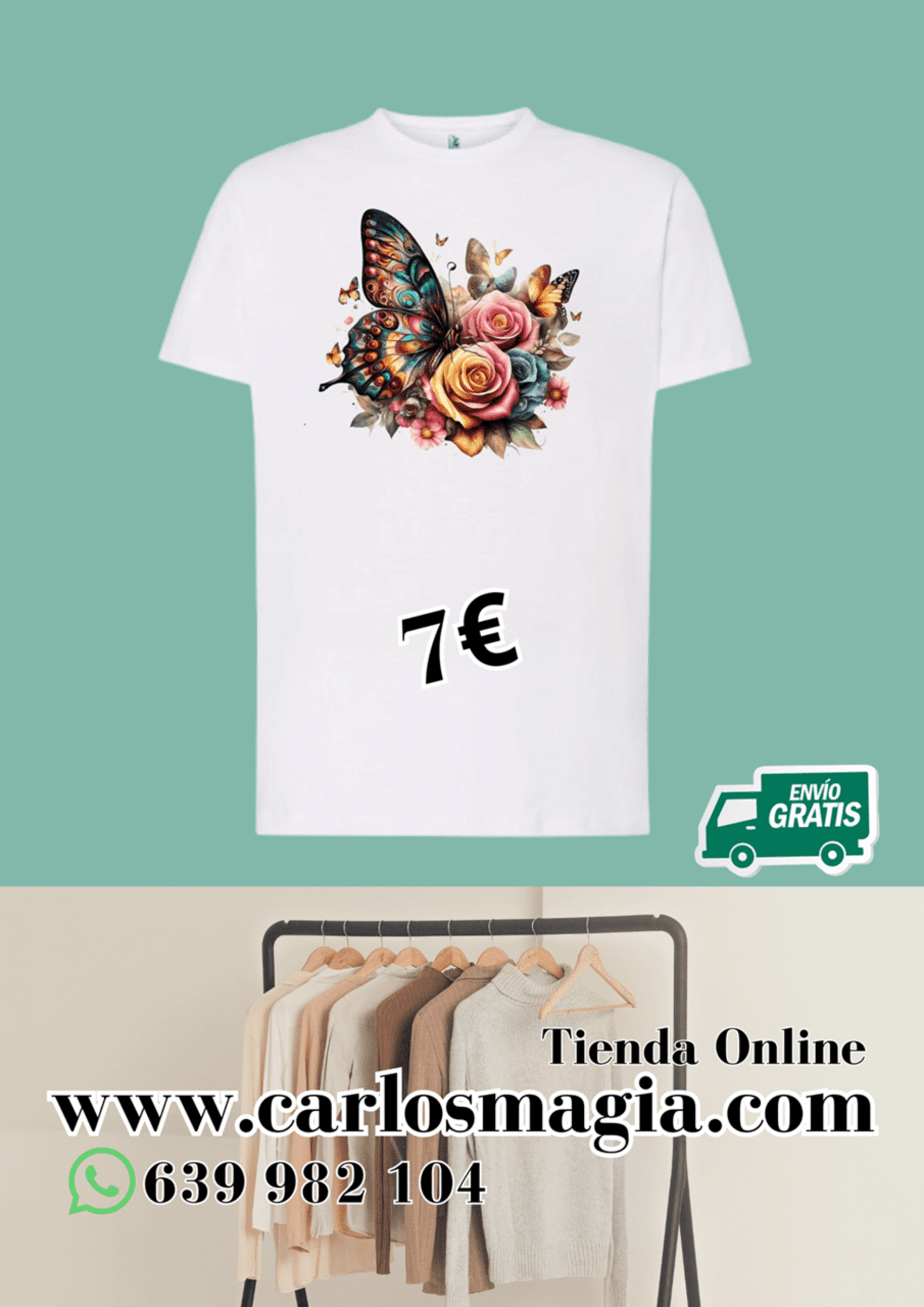 Camisetas  Estampados de Flores. - 6