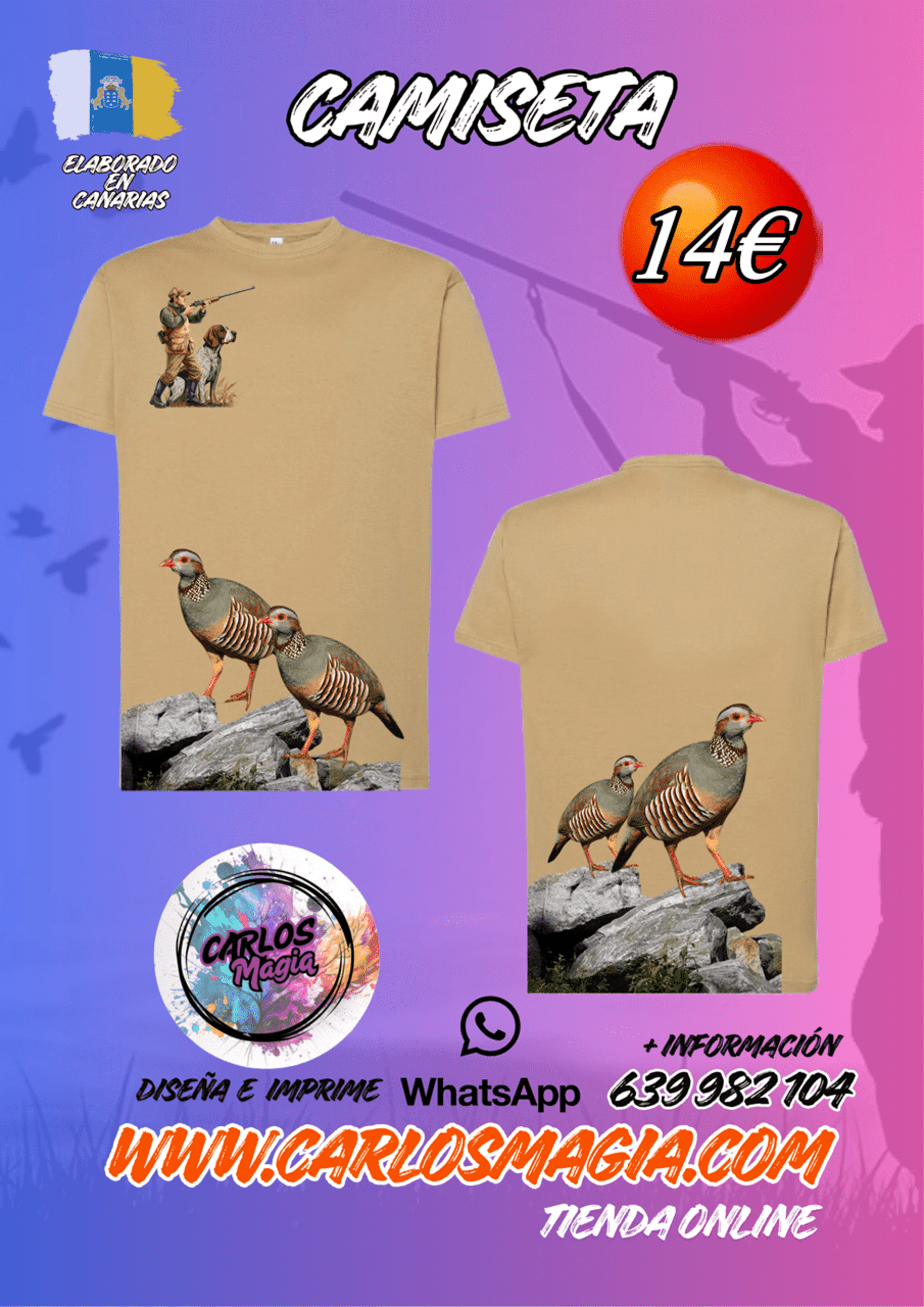 Camisetas Caza Algodón. - 13