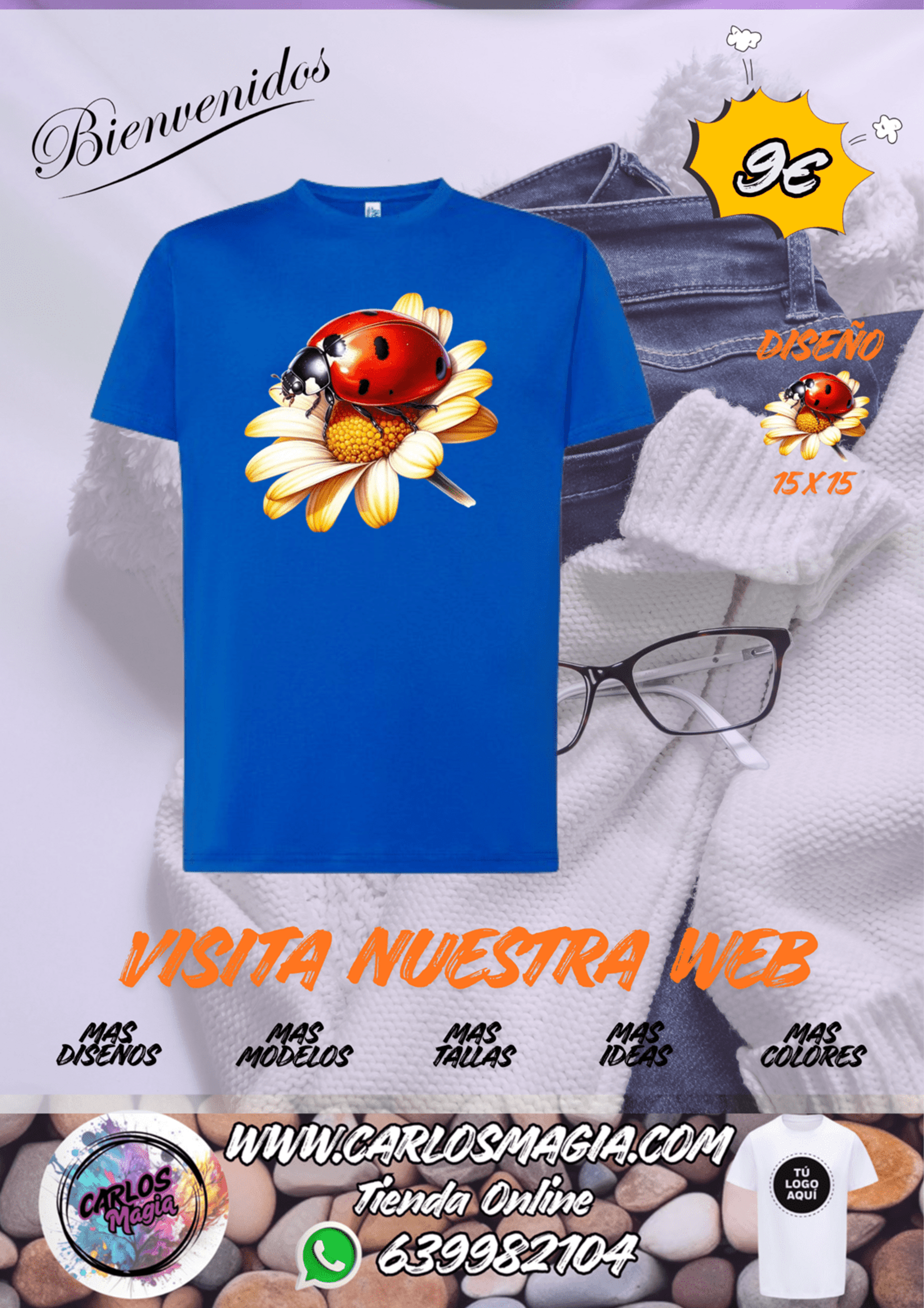 Camiseta Algodón Varias. - 1