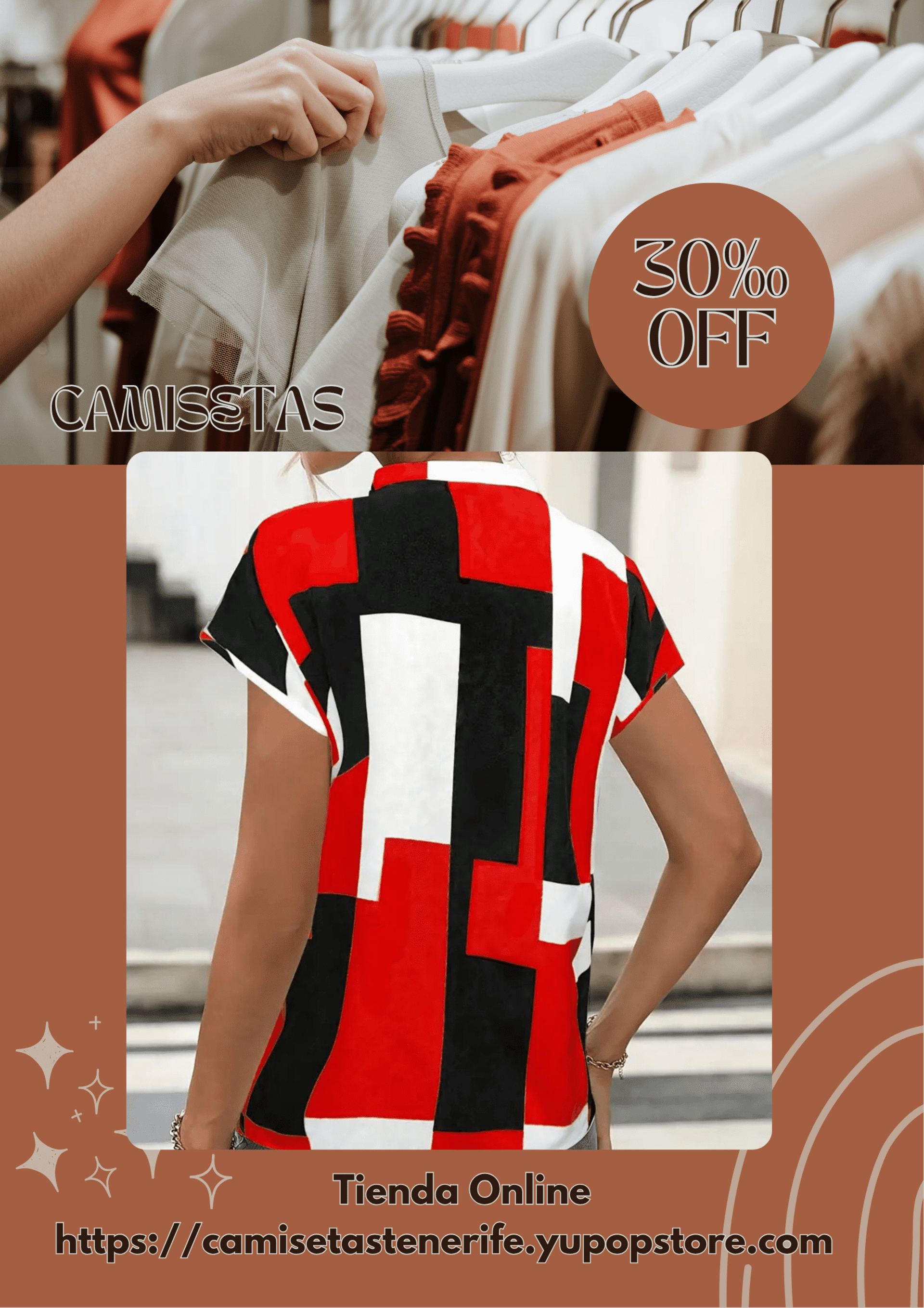 Camiseta Roja y Negra - 2