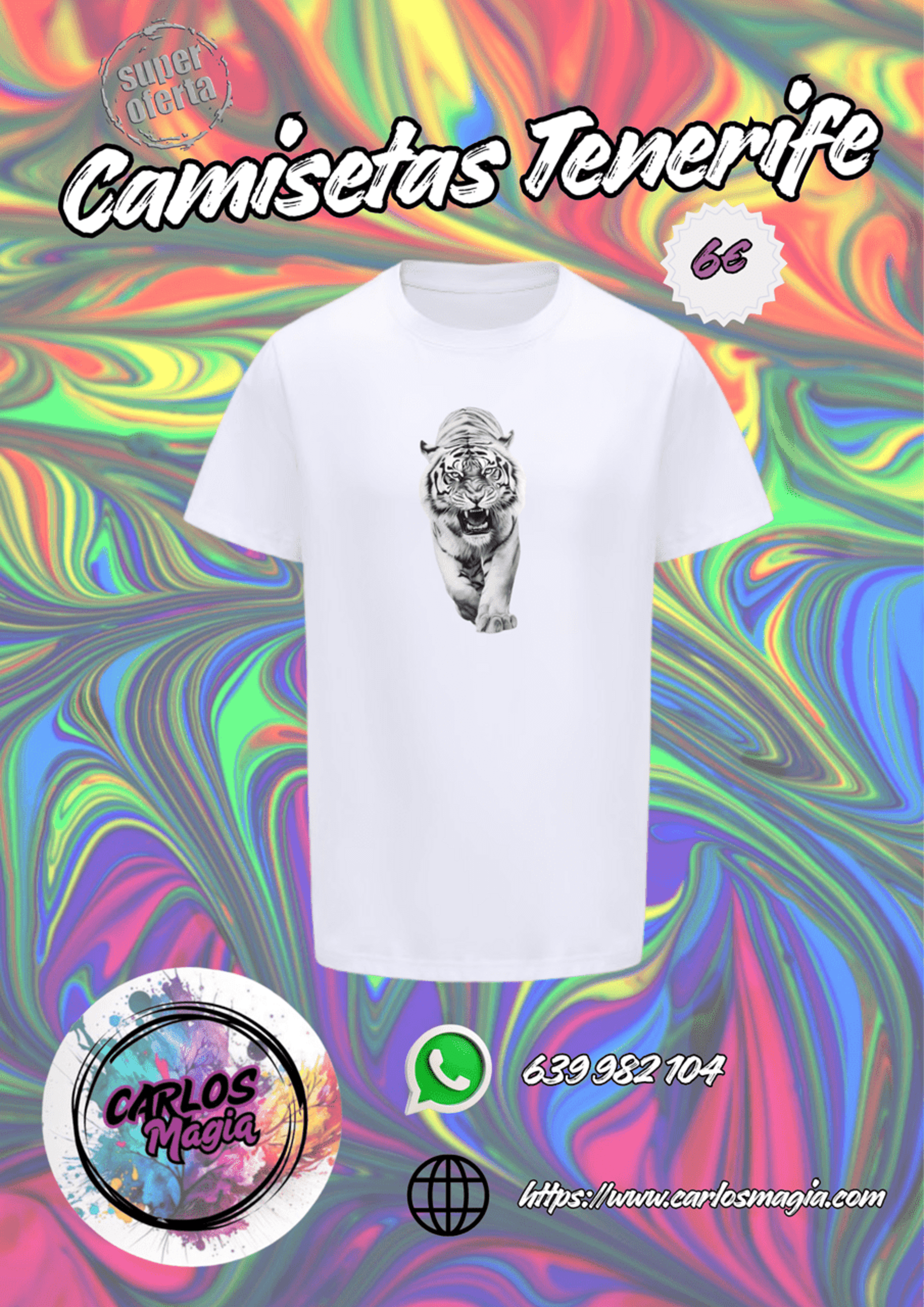 camiseta tigre blanco - 1