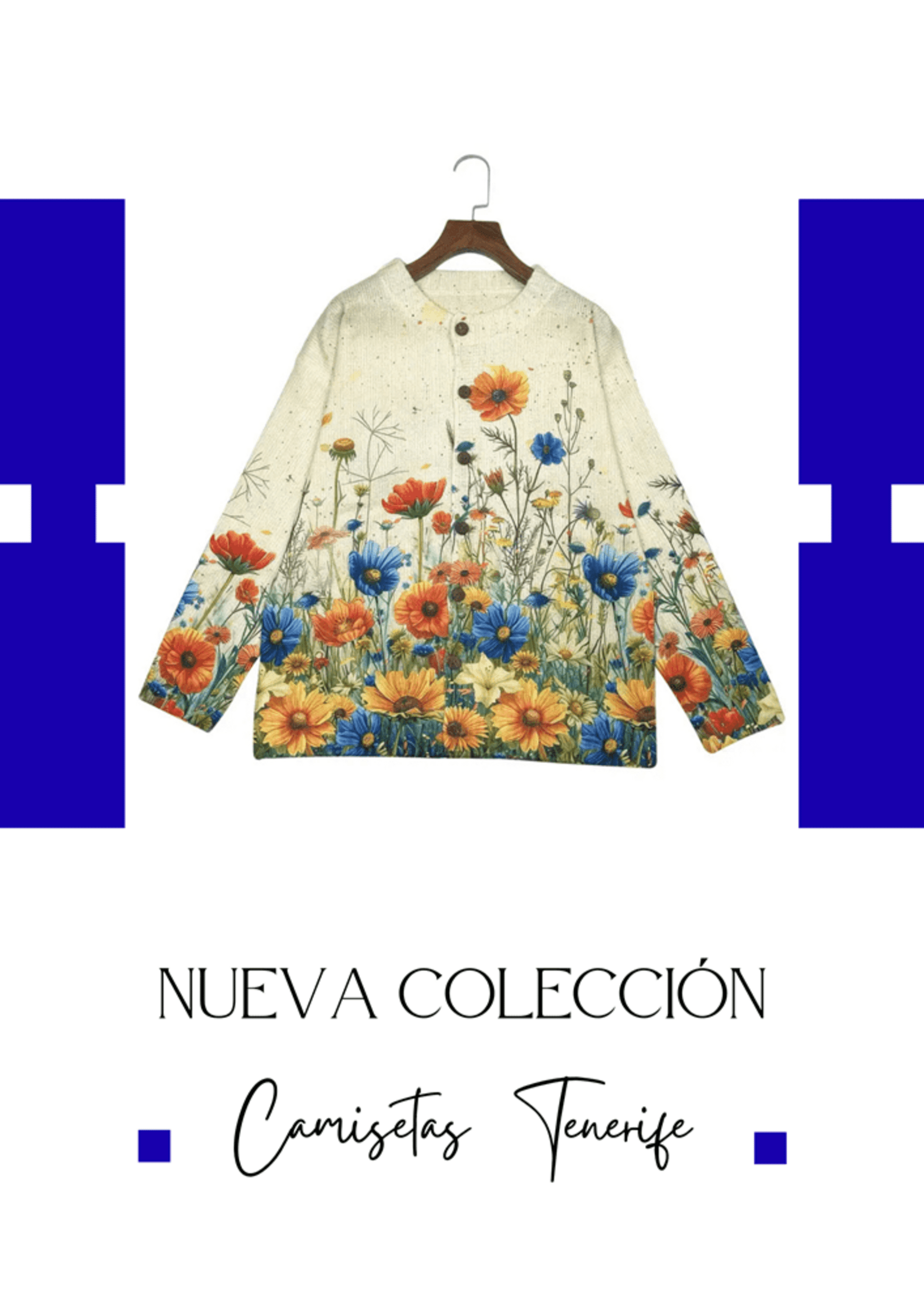 Estampado Flores Suéter. - 1