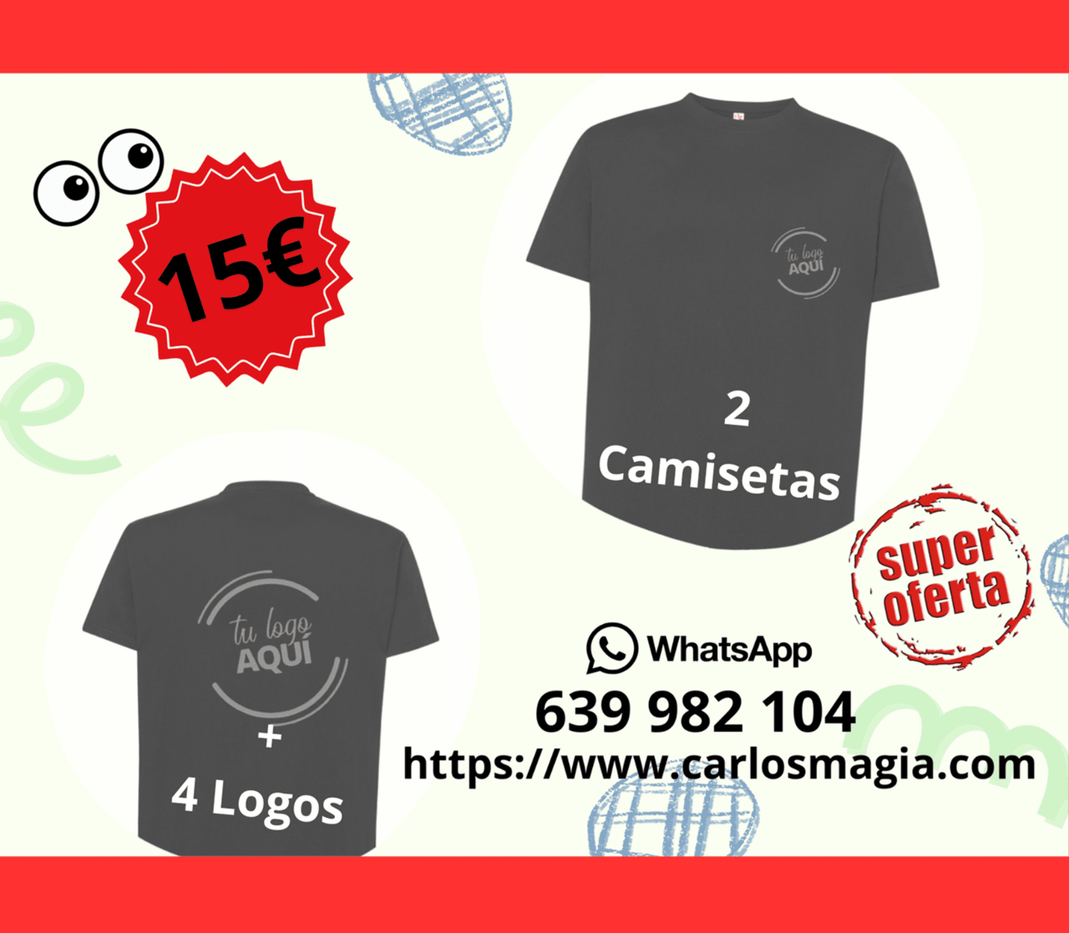 2 camisetas 4 logos - 1