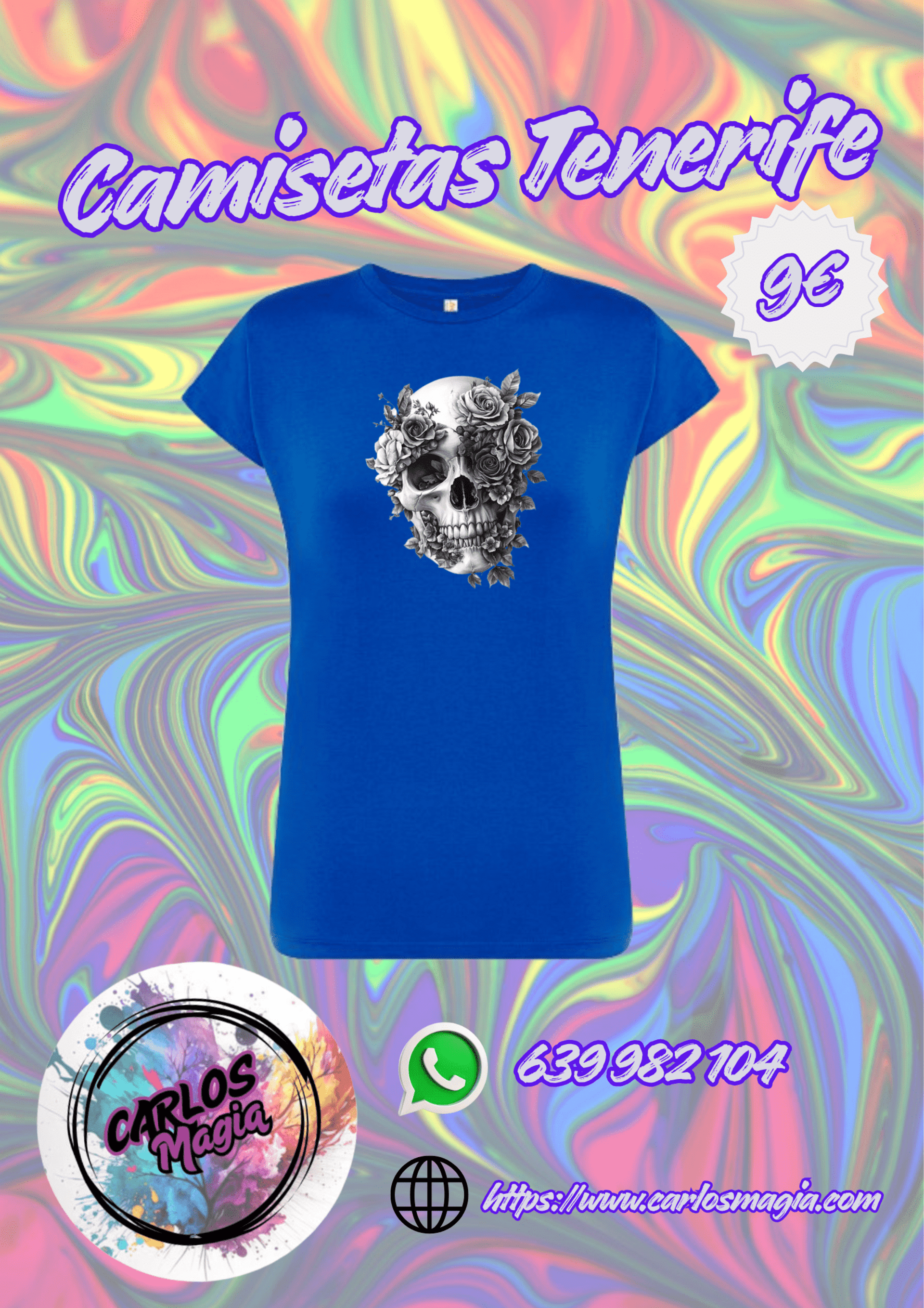 camisetas azul algodón - 1