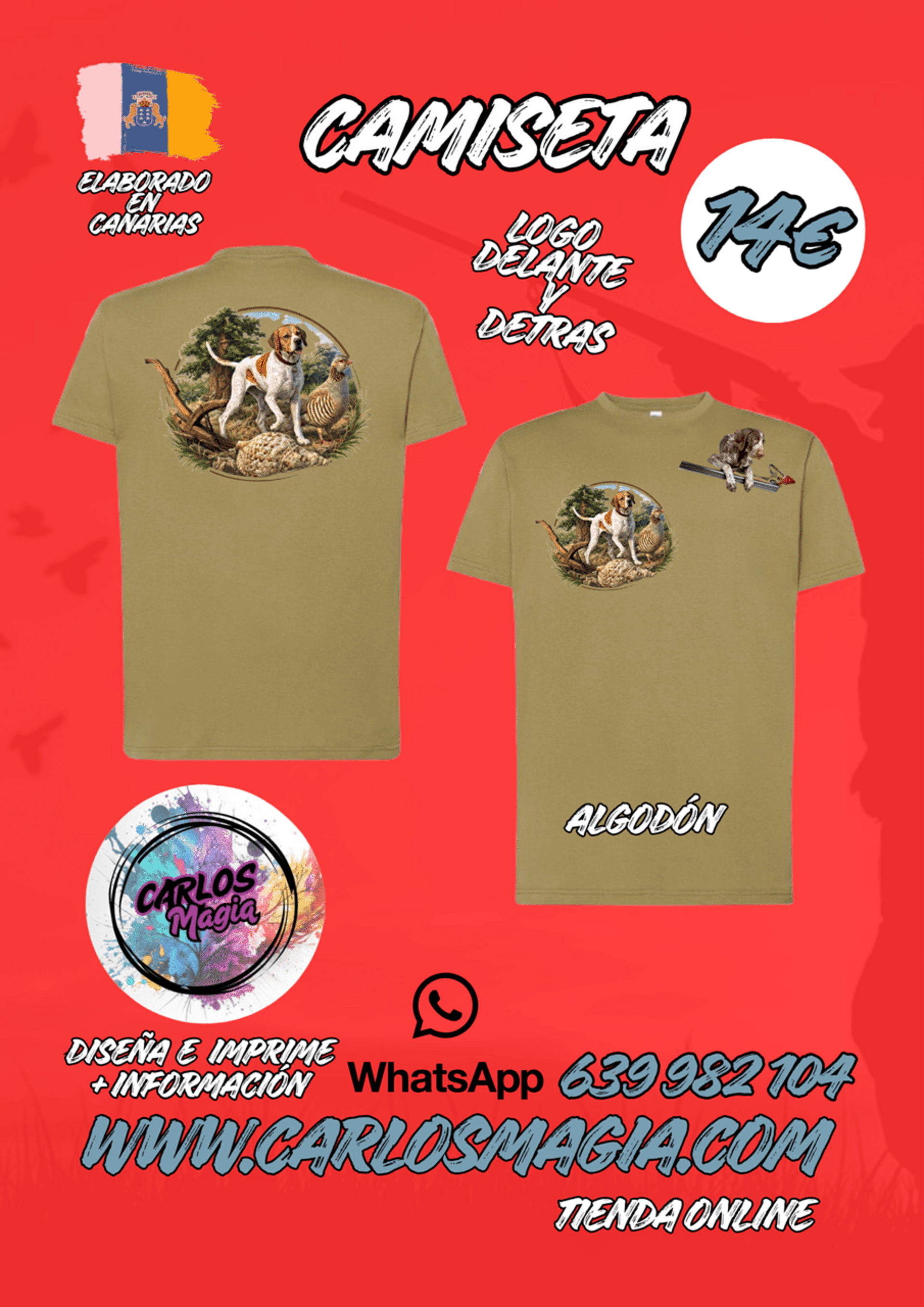Camisetas Caza Algodón. - 6