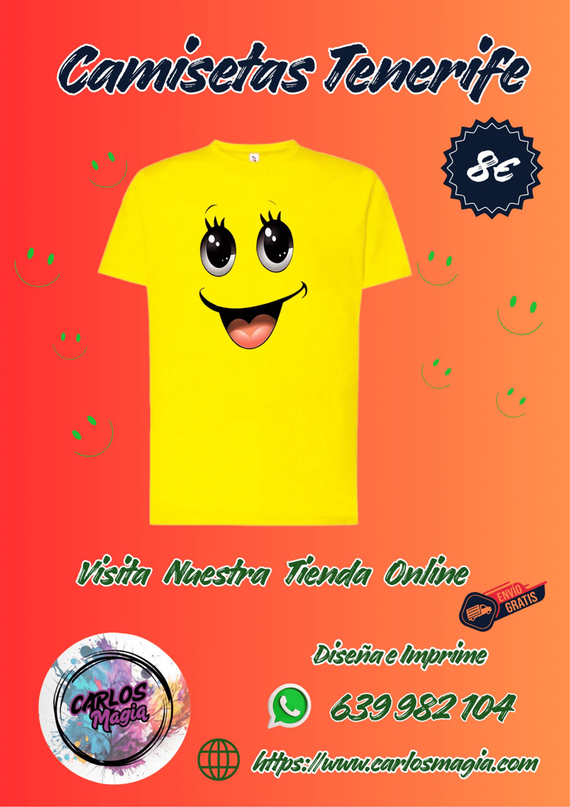 camiseta cara feliz - 1