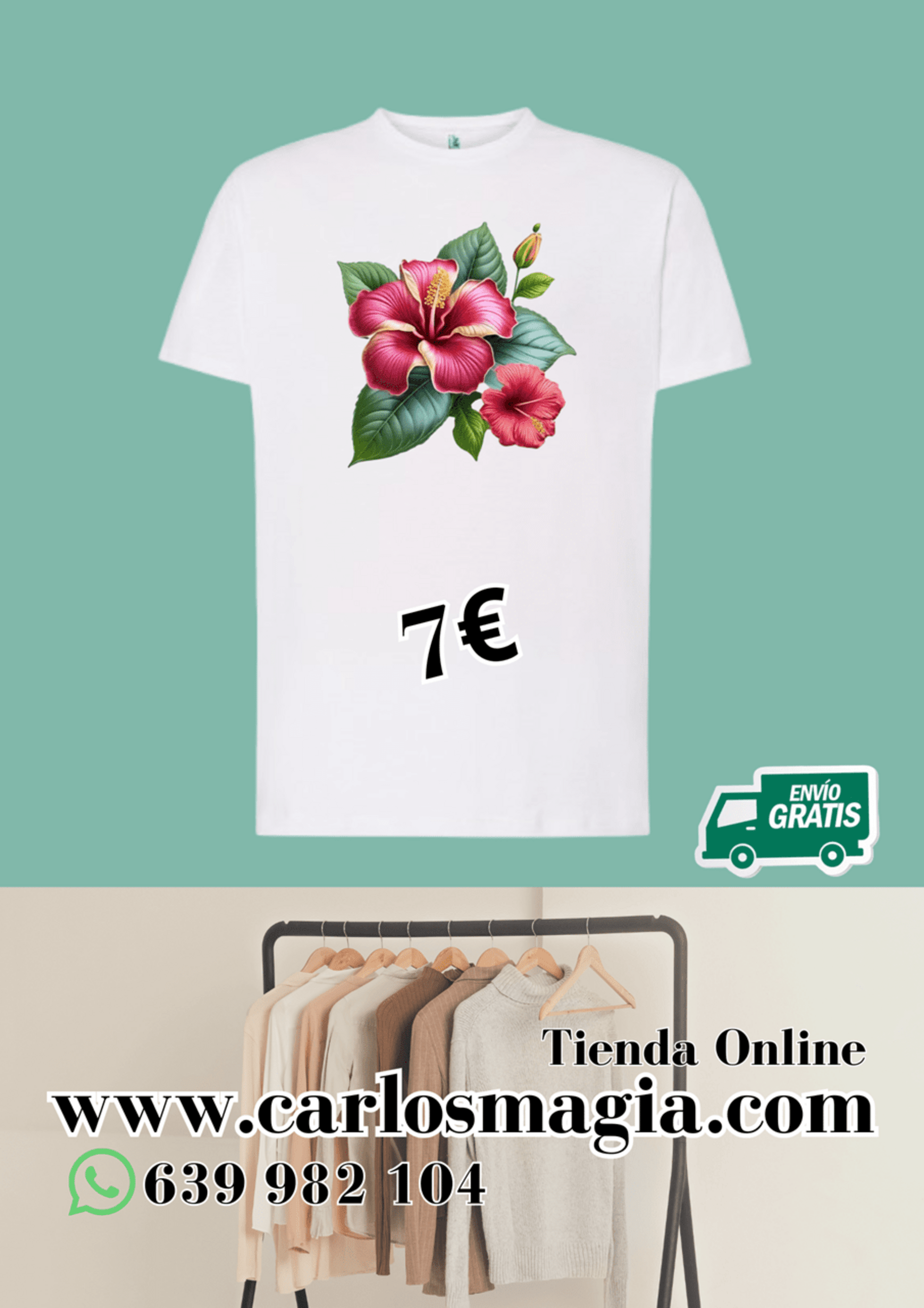 Camisetas  Estampados de Flores. - 4
