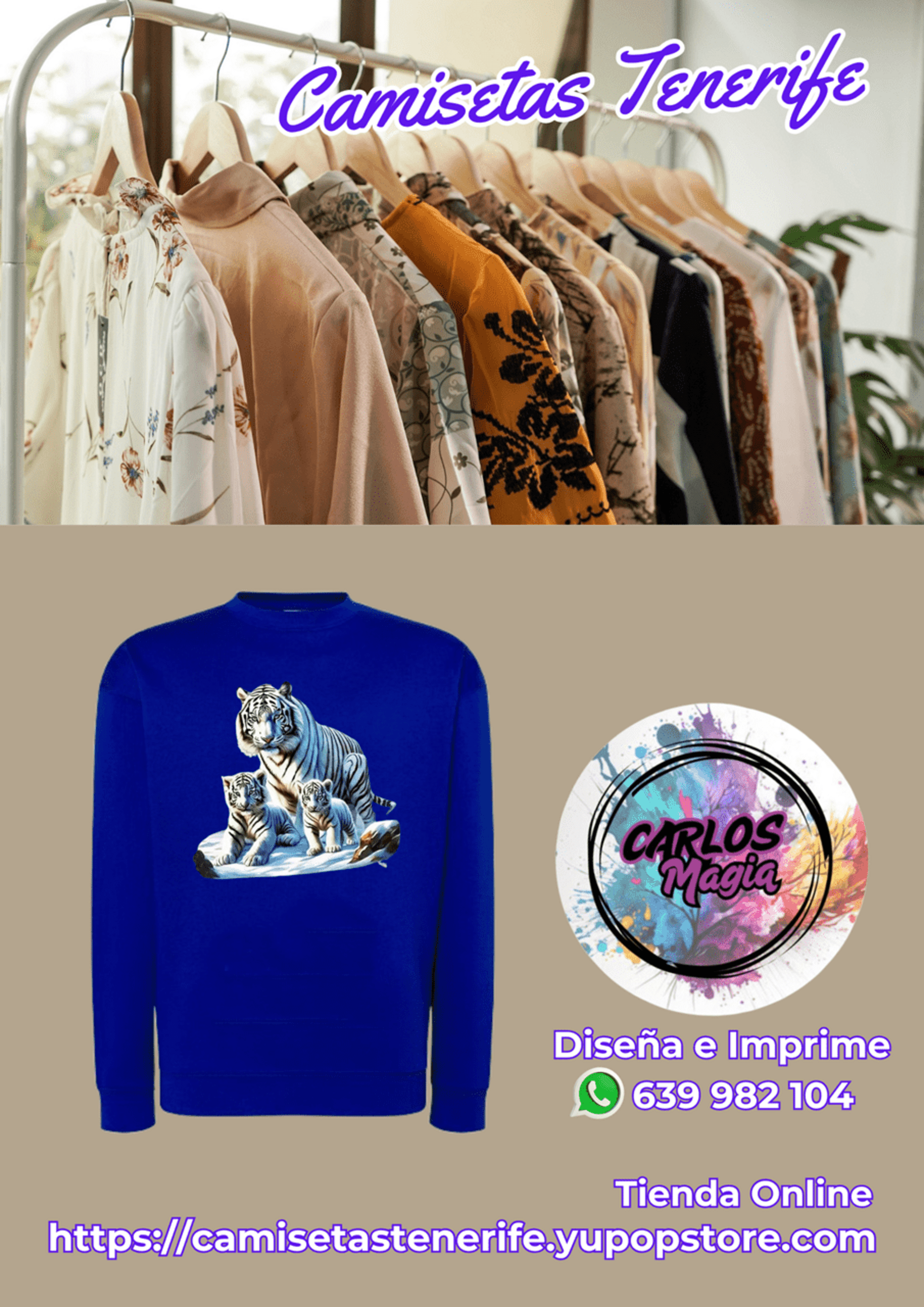 suéter azul imprenta tenerife online carlos - 1