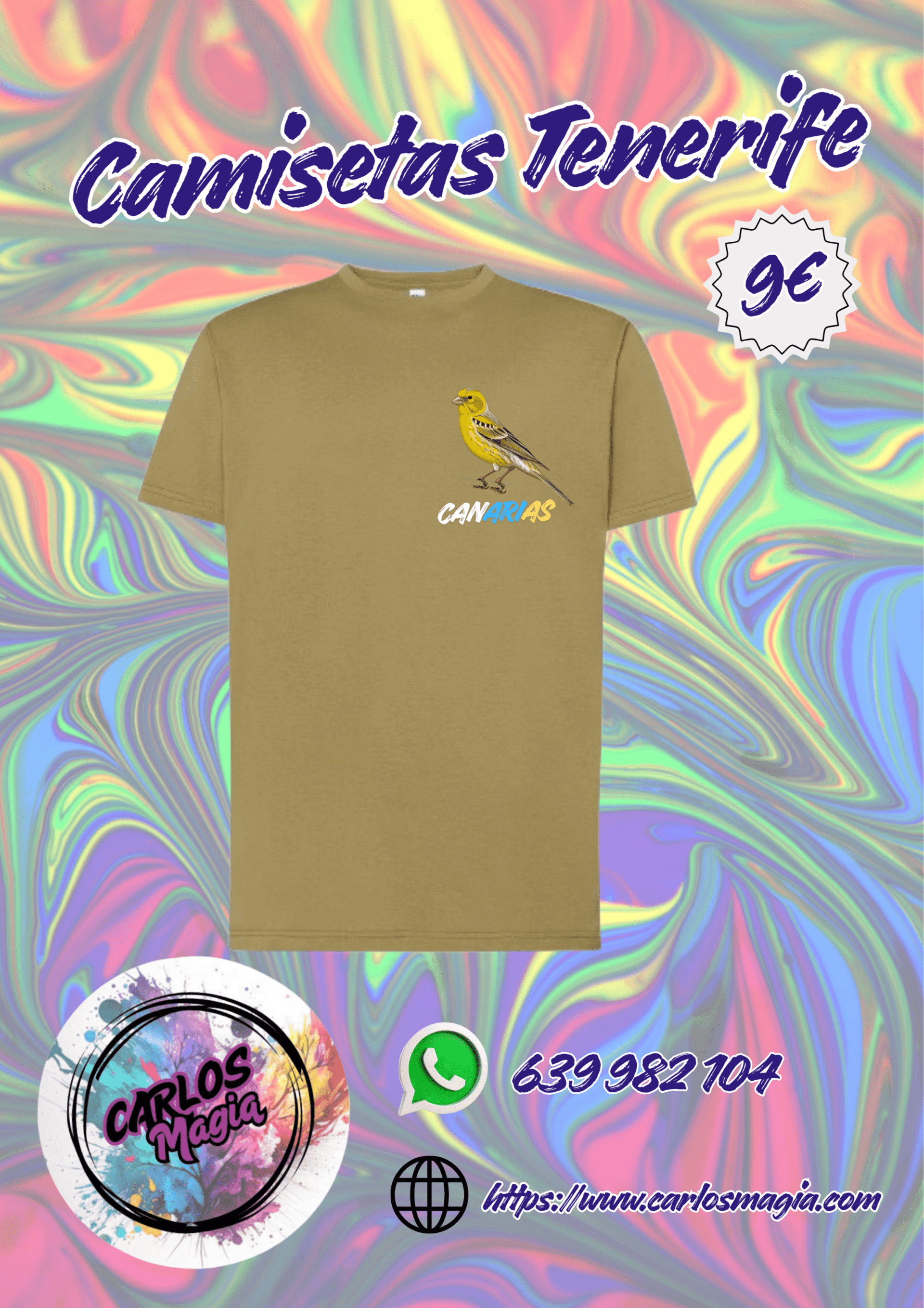 camiseta pájaro canario - 1