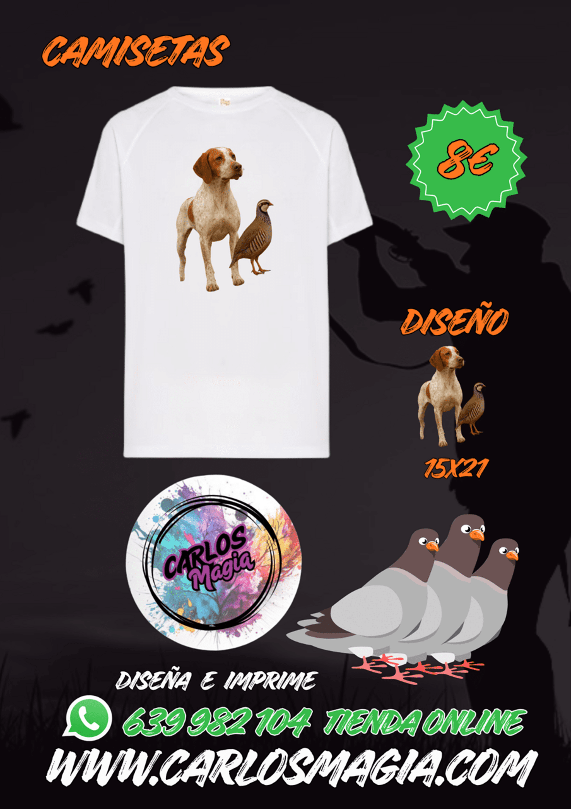 Camiseta Poliéster Varias.  (Diseño 15x21) - 7