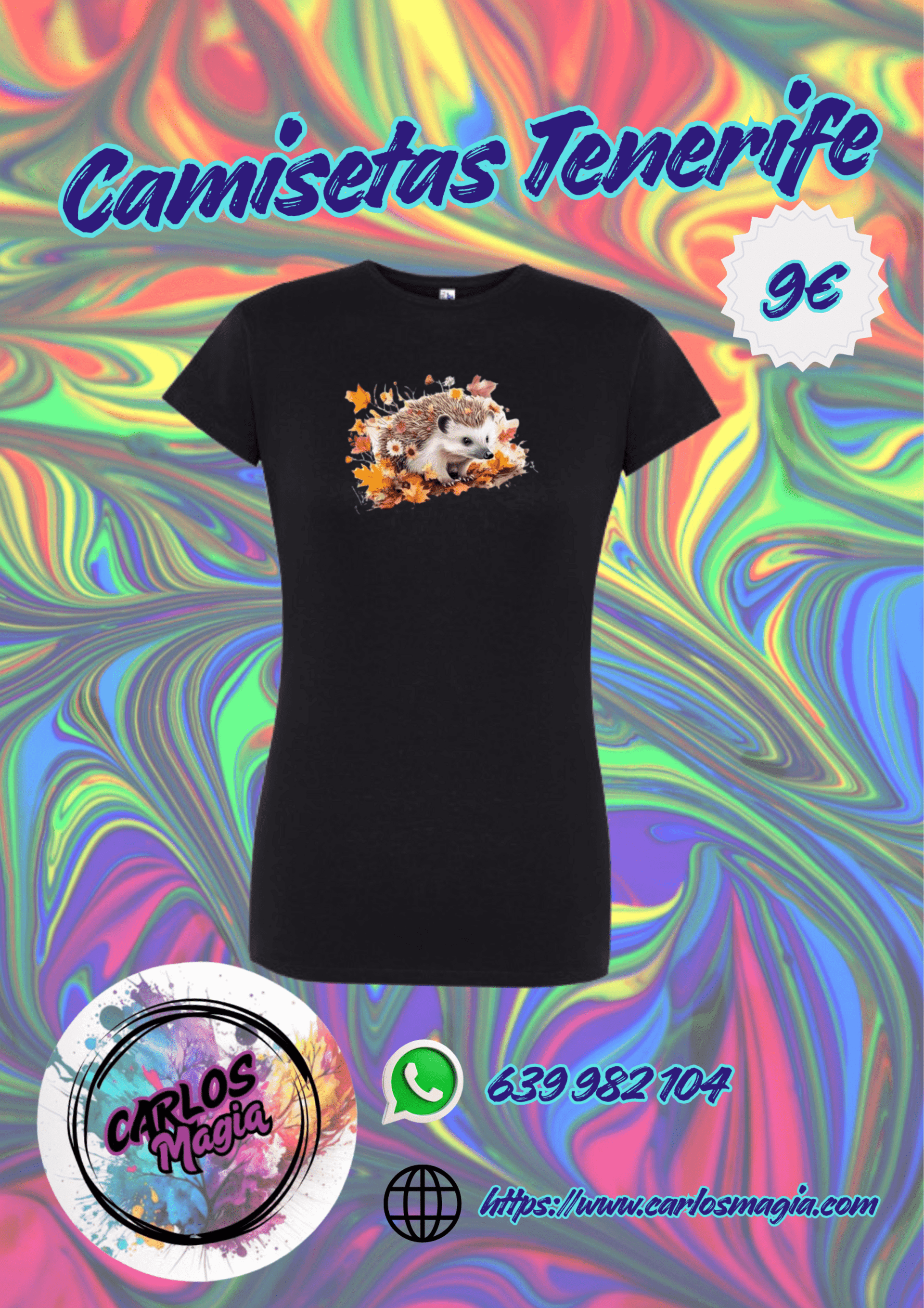 camiseta negra erizo - 1