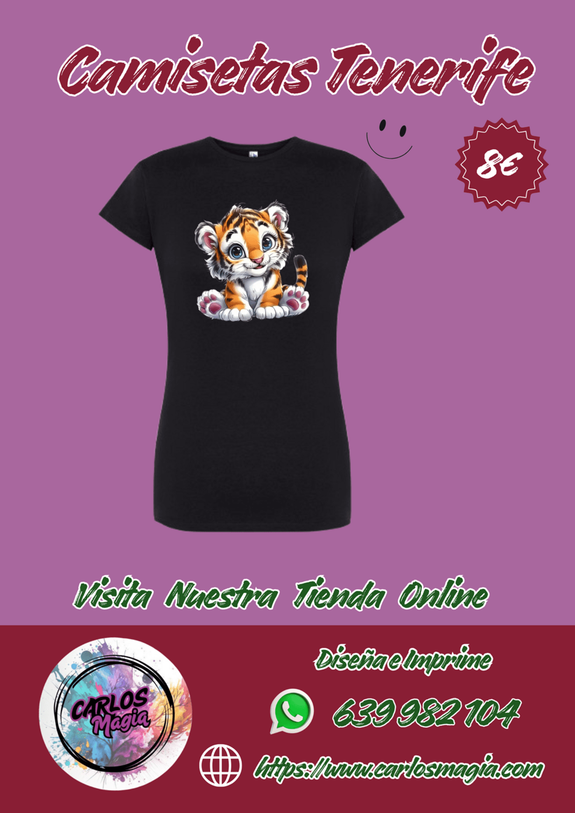 camiseta tigre feliz - 3