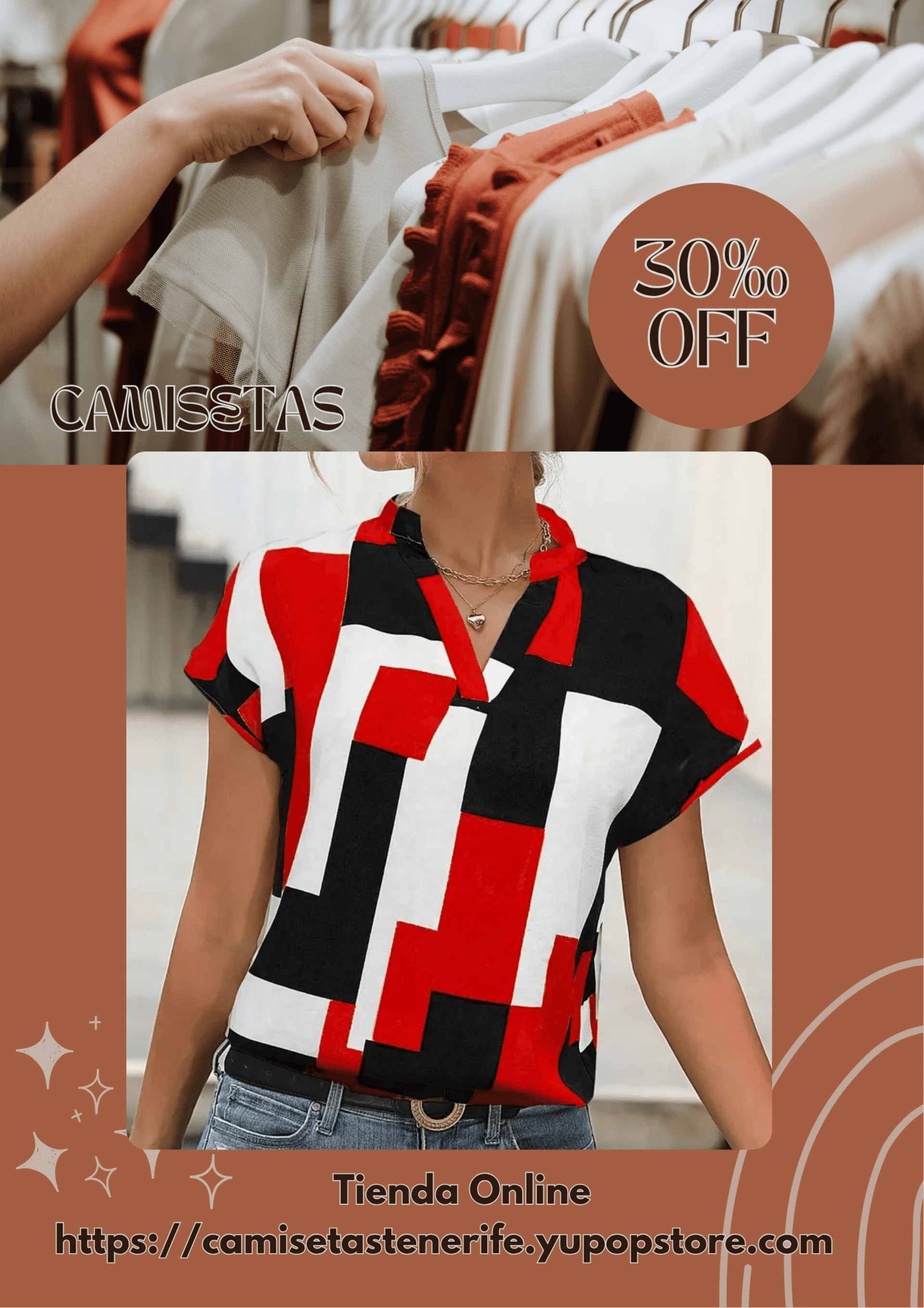 Camiseta Roja y Negra - 1