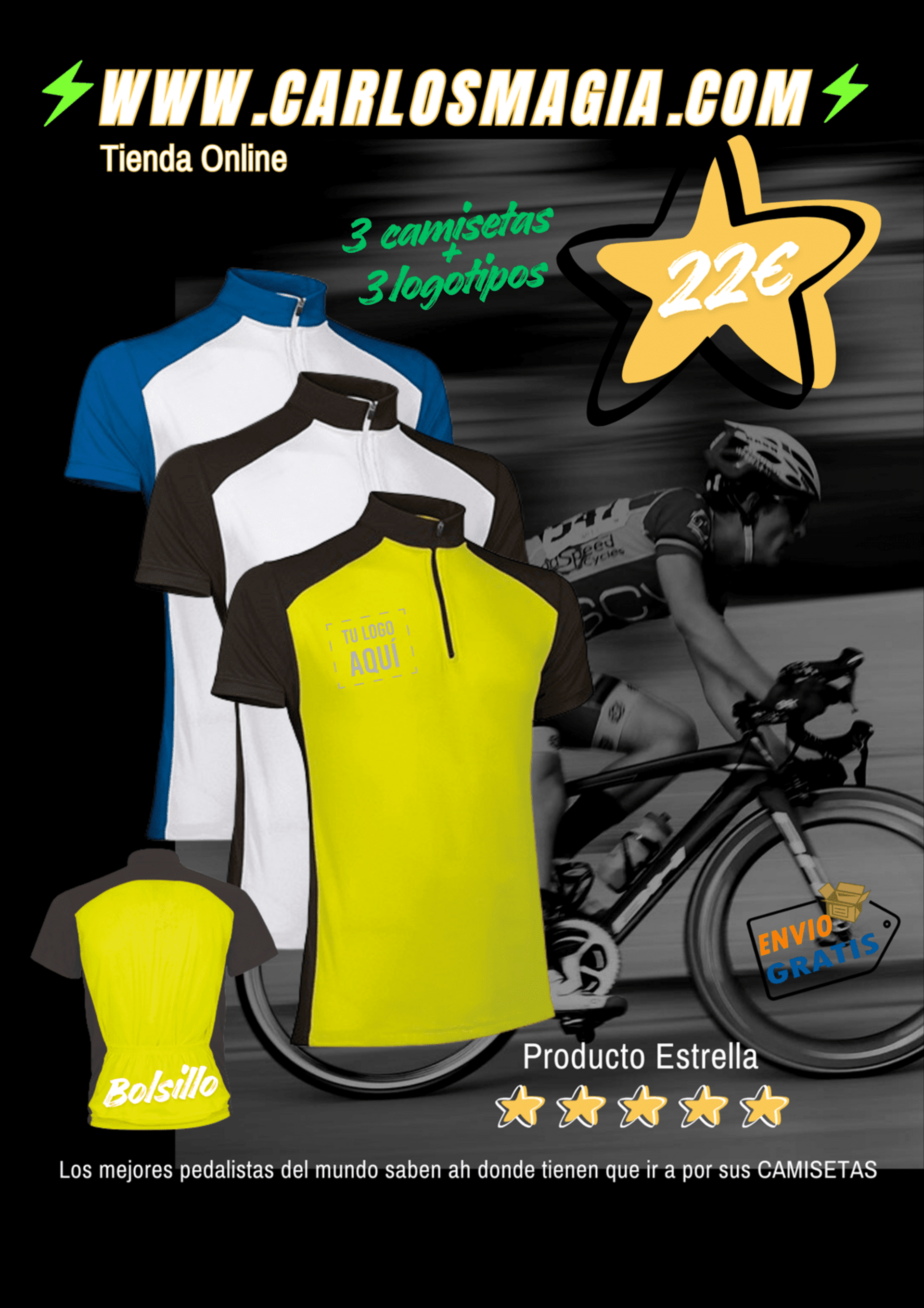 camisetas ciclistas tenerife carlos magia imprenta - 4