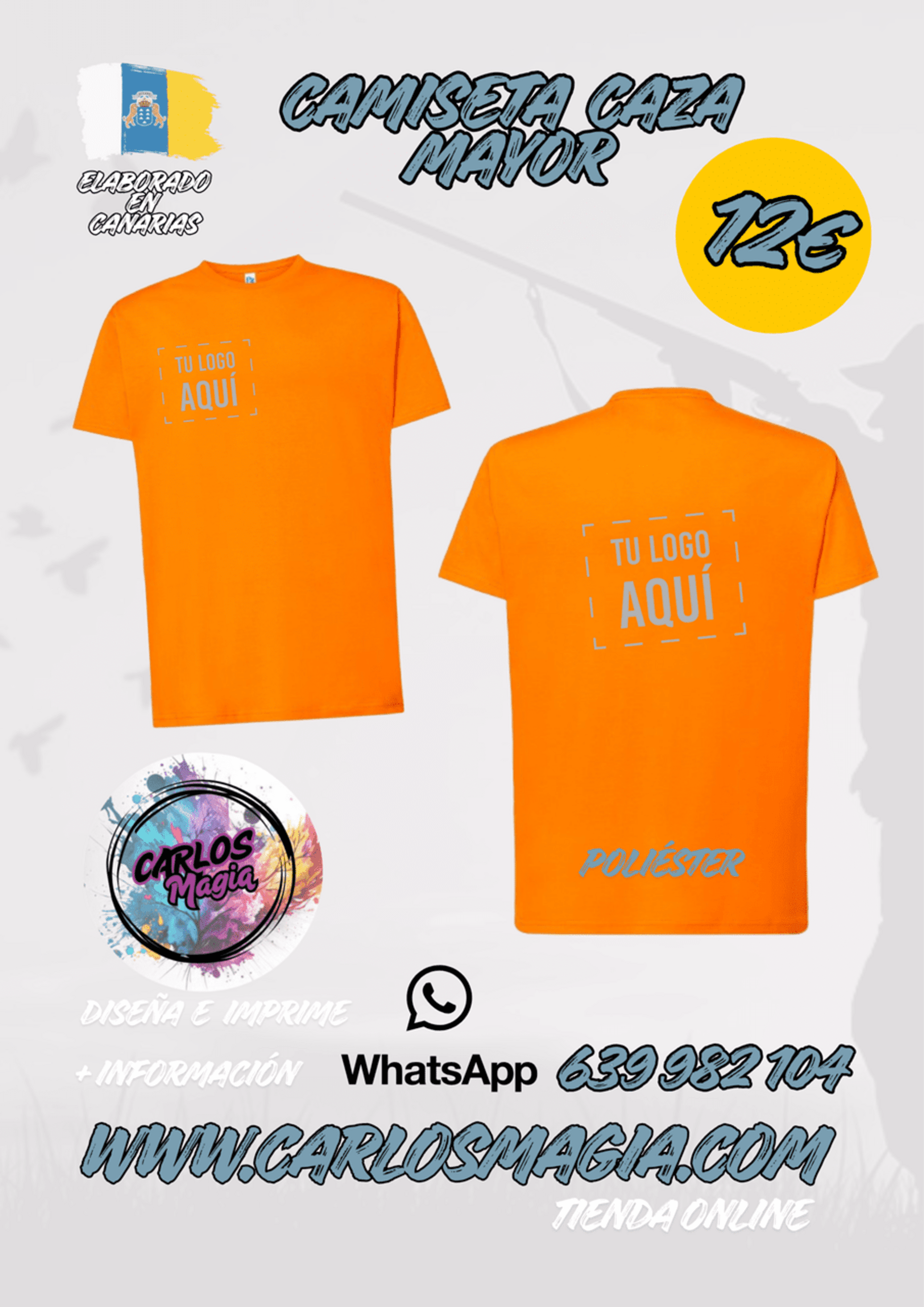 Camiseta Caza Fuerza Mayor Poliéster. - 1