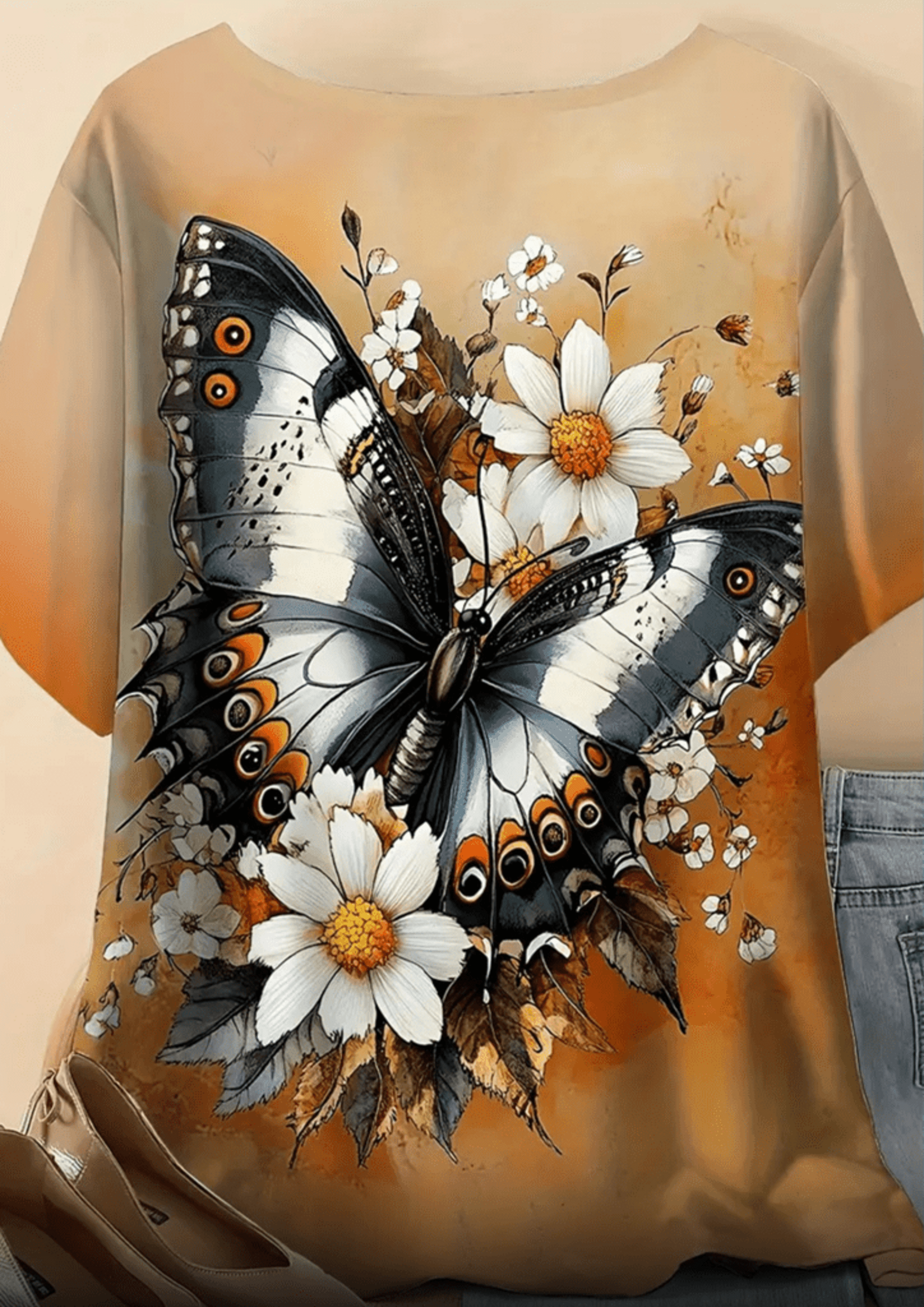 Camiseta Mariposa Flor - 1