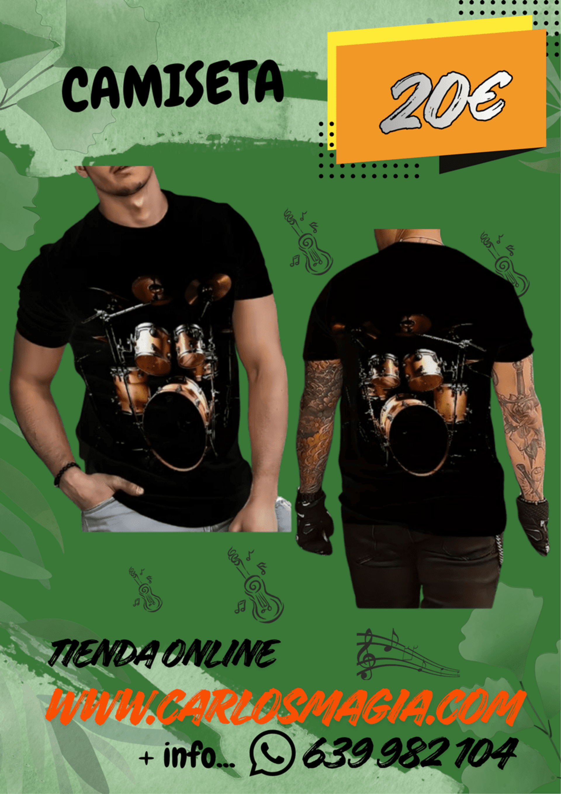 Camisetas Musicos. - 2