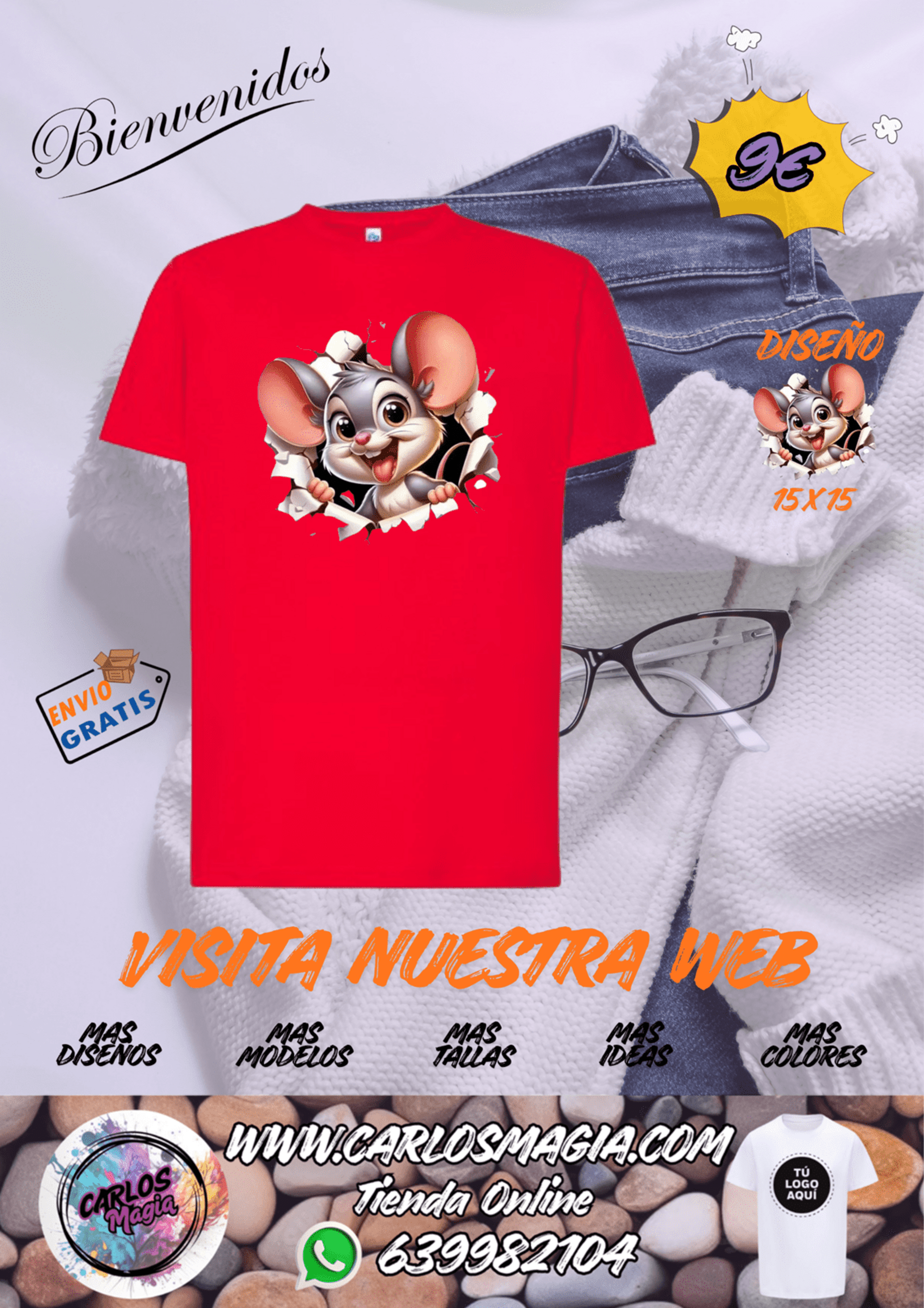 Camiseta Algodón Varias. - 3