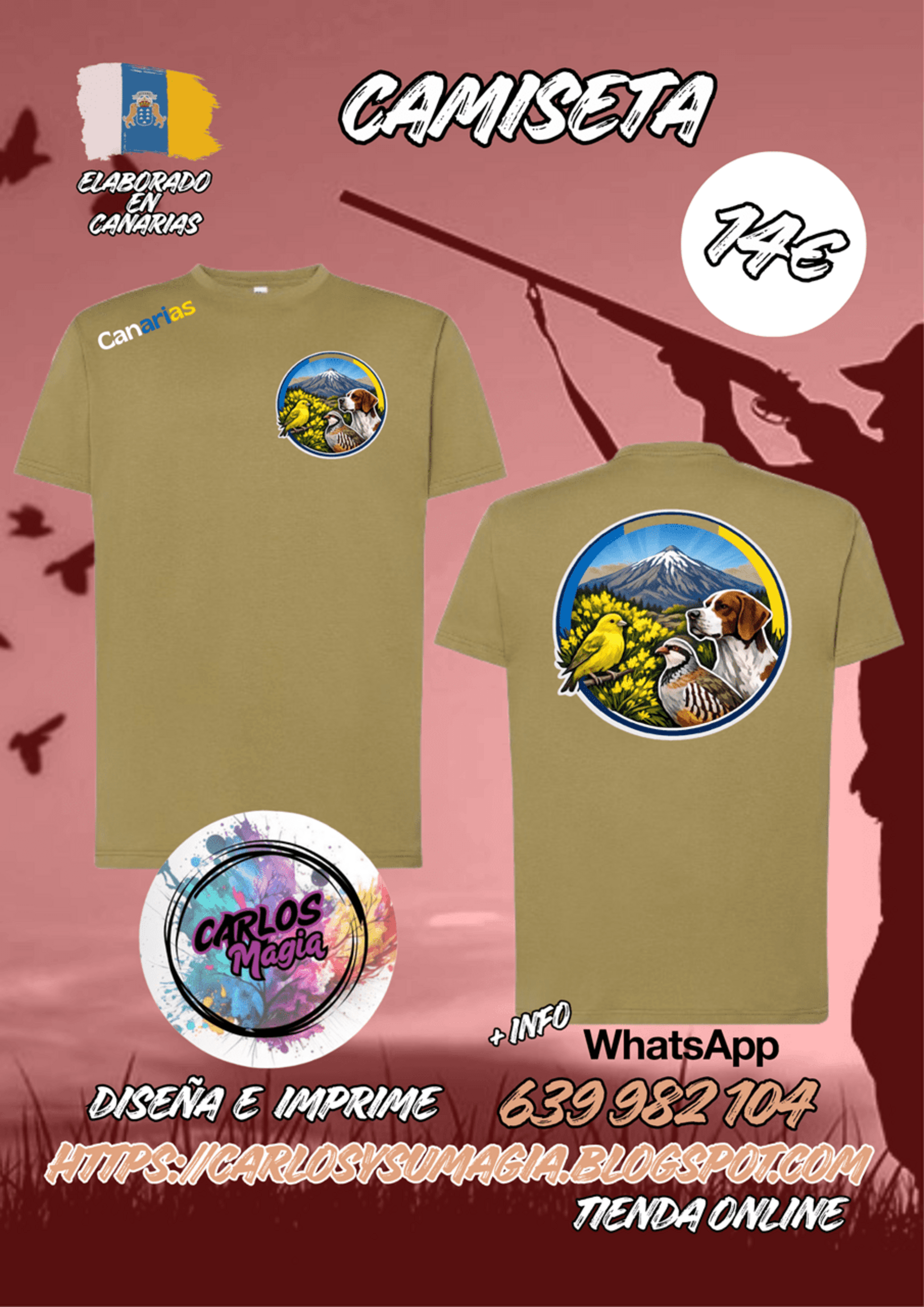 Camisetas Caza Algodón. - 12