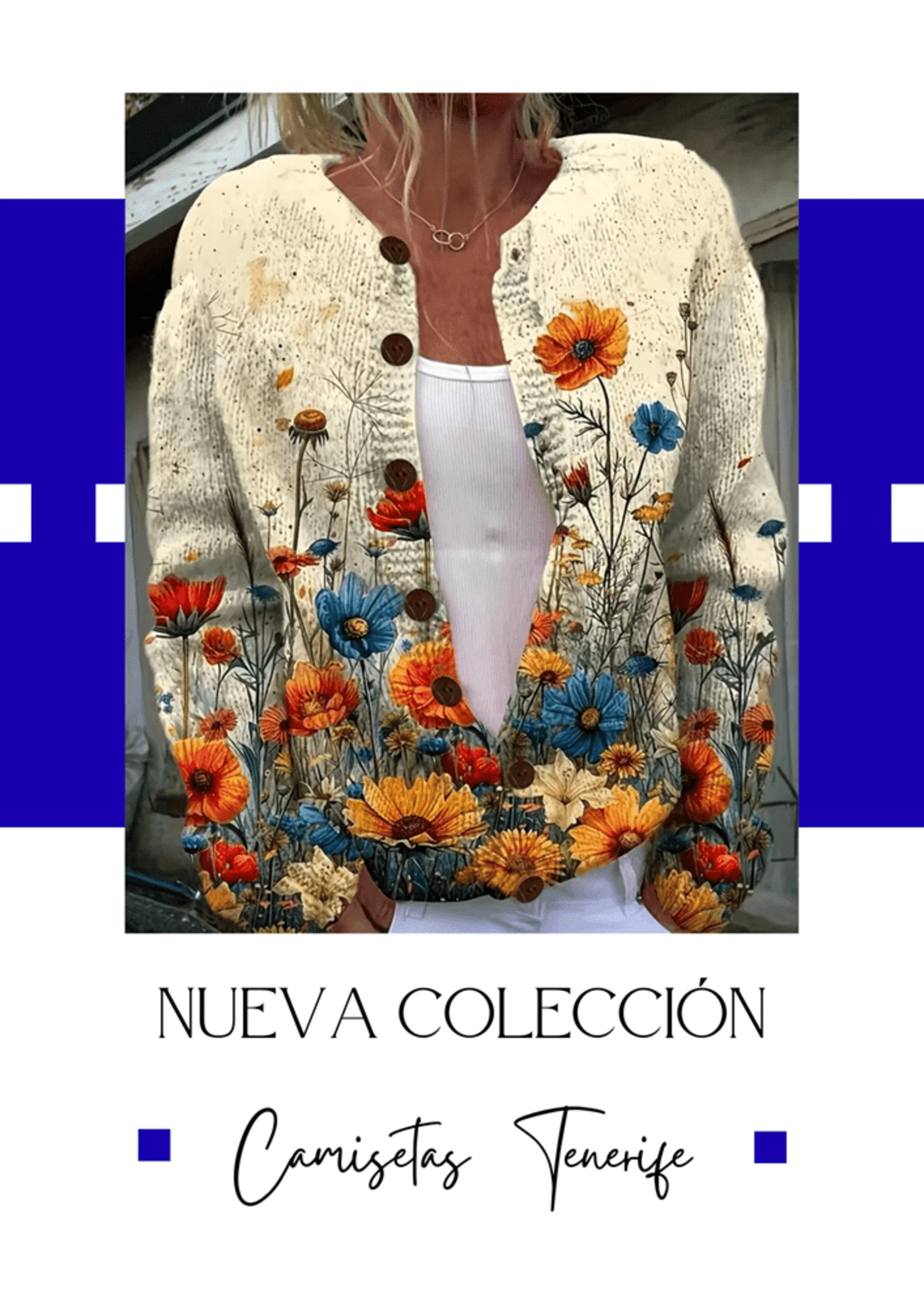 Estampado Flores Suéter. - 2