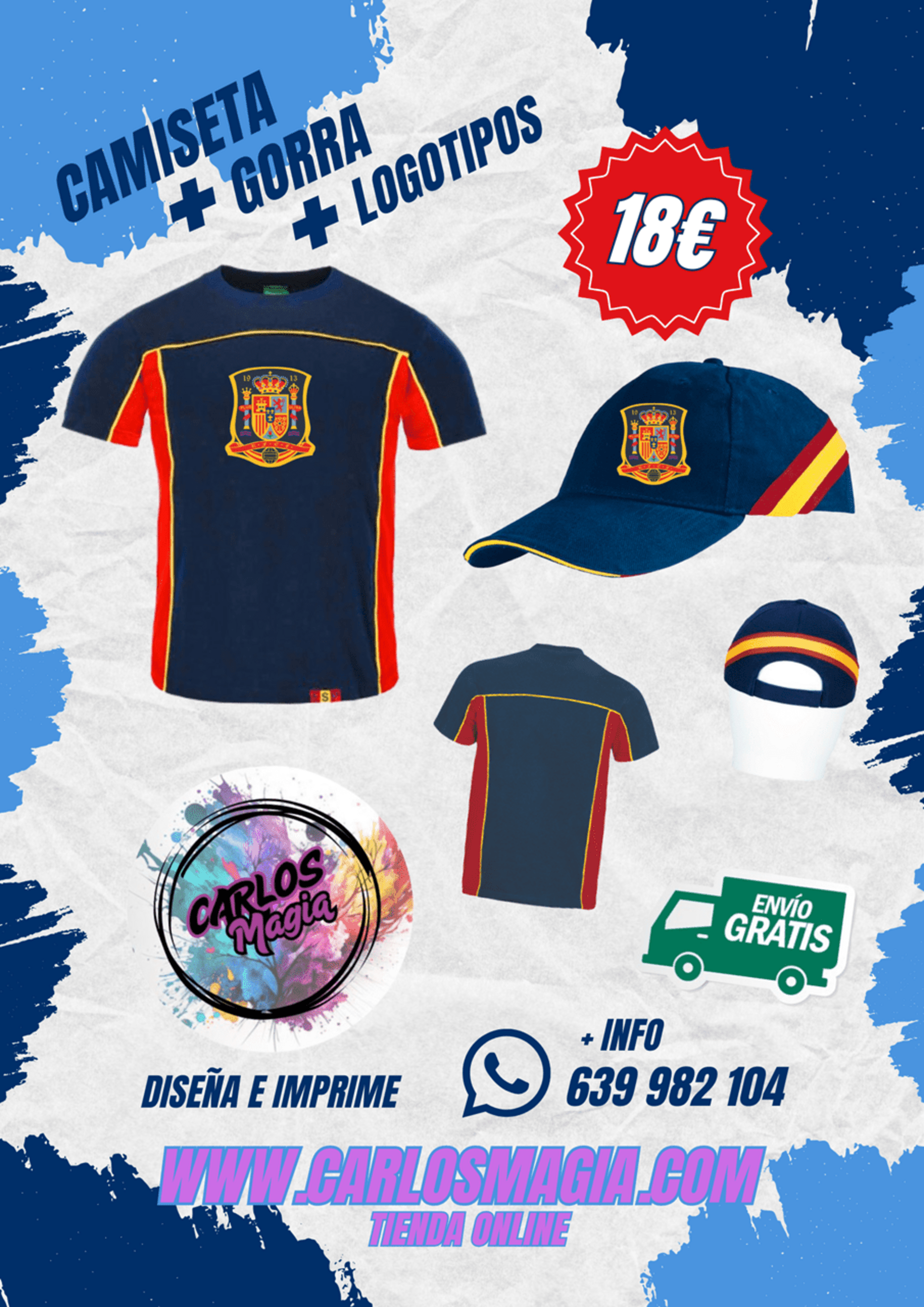 camisetas futbol carlos magia imprenta tenerife - 3