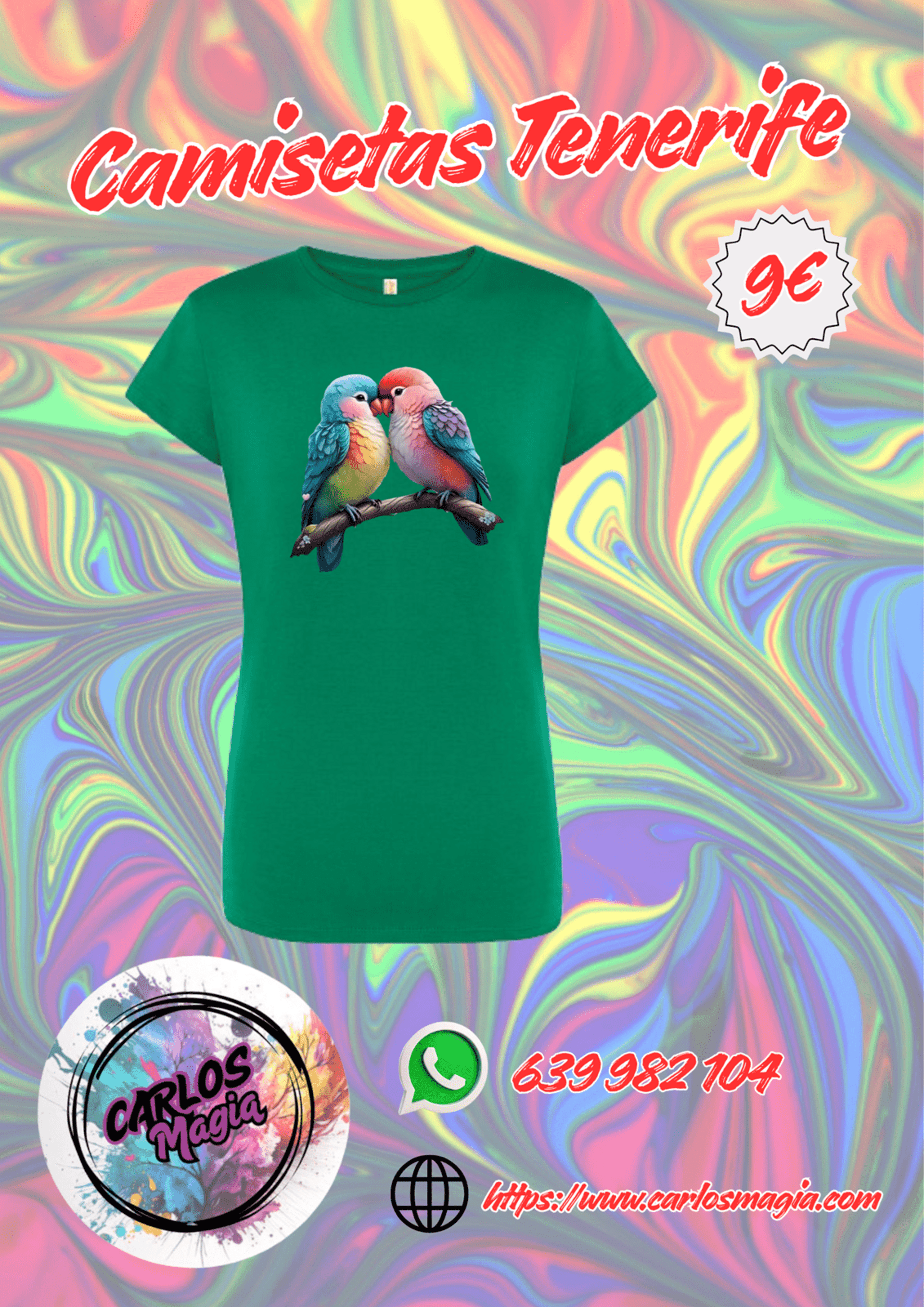 camiseta verde ellas - 1