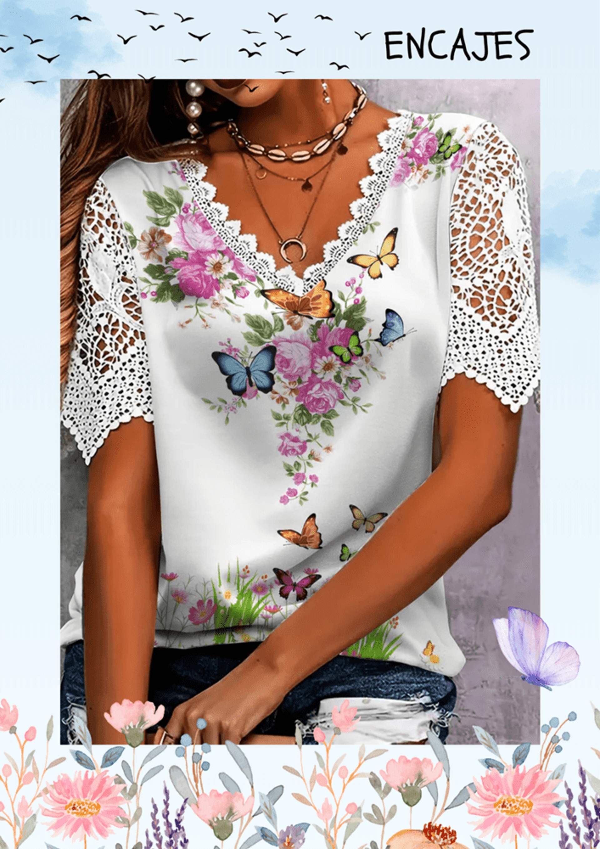 Camisetas Encajes A - 1